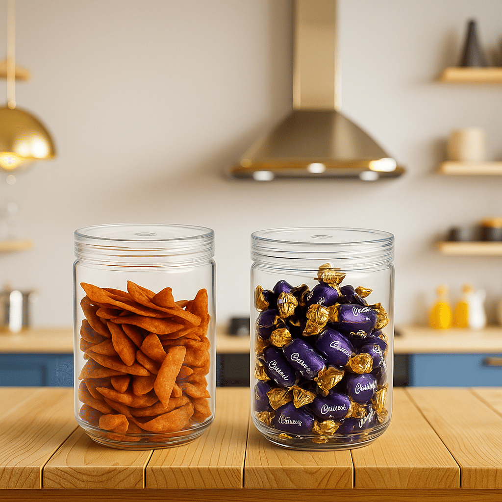     			SWASTIK HOUSEWARES Plastic Transparent Dal Container ( Set of 2 )