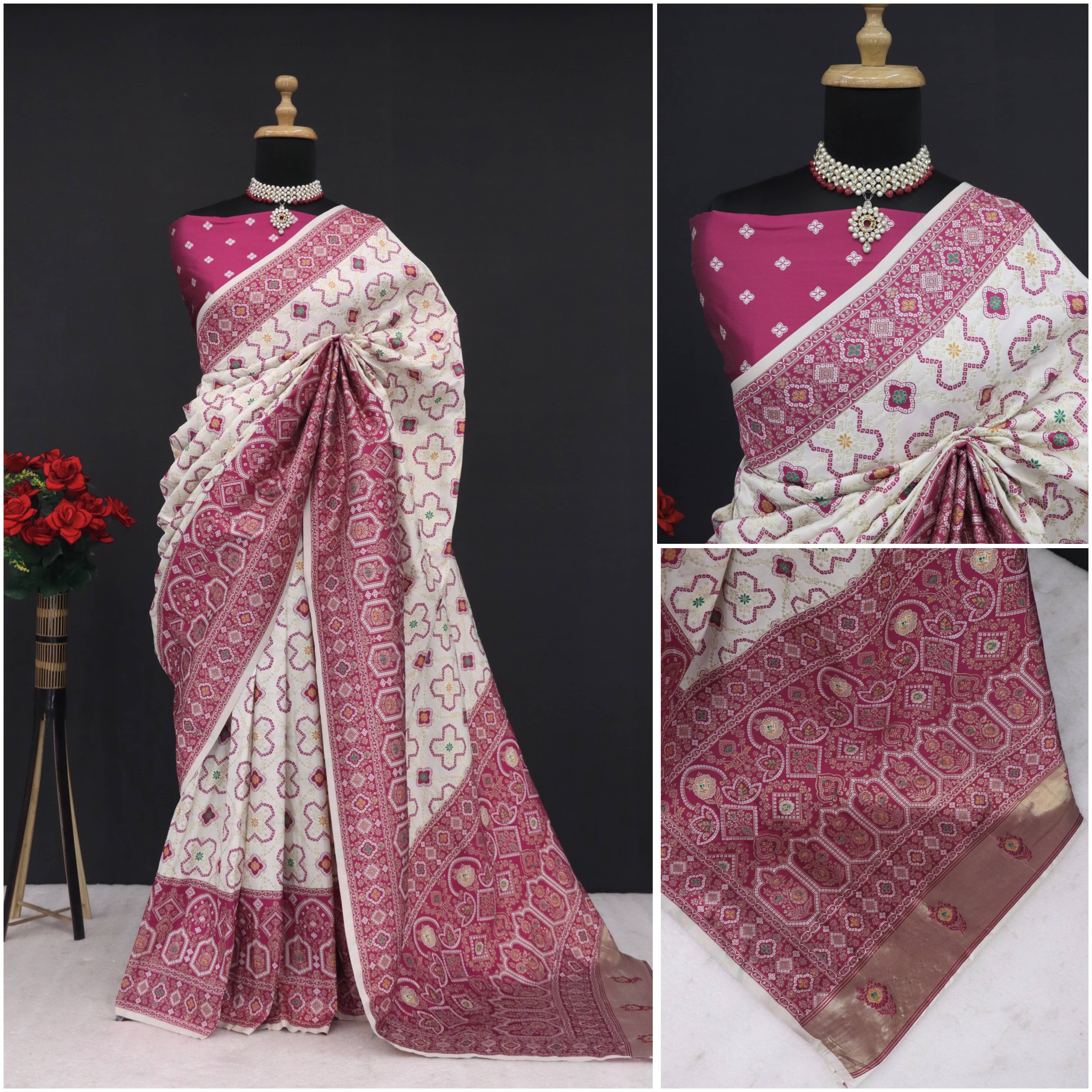     			Sanjana Silks Silk Blend Woven Tant Saree With Unstitched Blouse Piece ( Wine )
