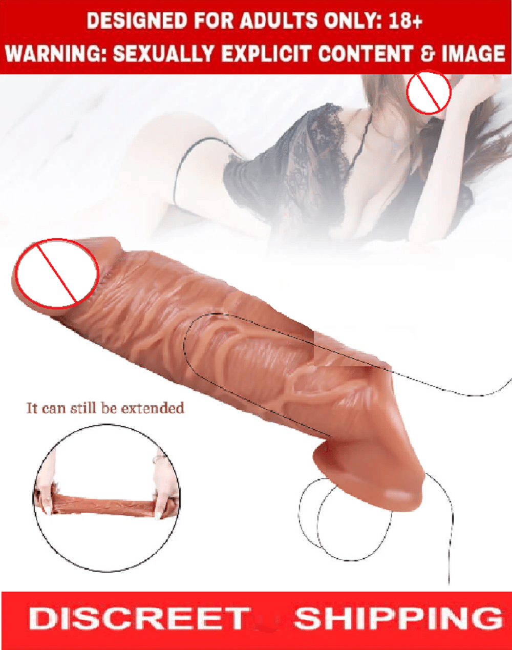 Soft Silicon Men Reusable Dragon Condom With Extra Length And Girth Extension | Penis Sleeve For Men