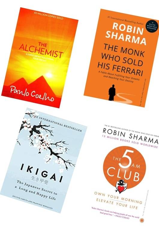 The Monk Who Sold His Ferrari + Ikiagi + The 5 AM Club + The Alchemist     			The Monk Who Sold His Ferrari + Ikiagi + The 5 AM Club + The Alchemist