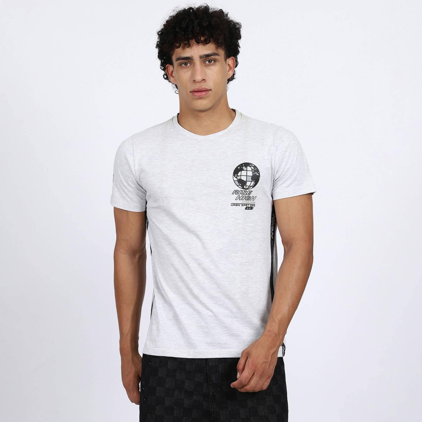     			Wolf & co. Men Cotton Regular Fit Solid T-Shirt ( Grey )