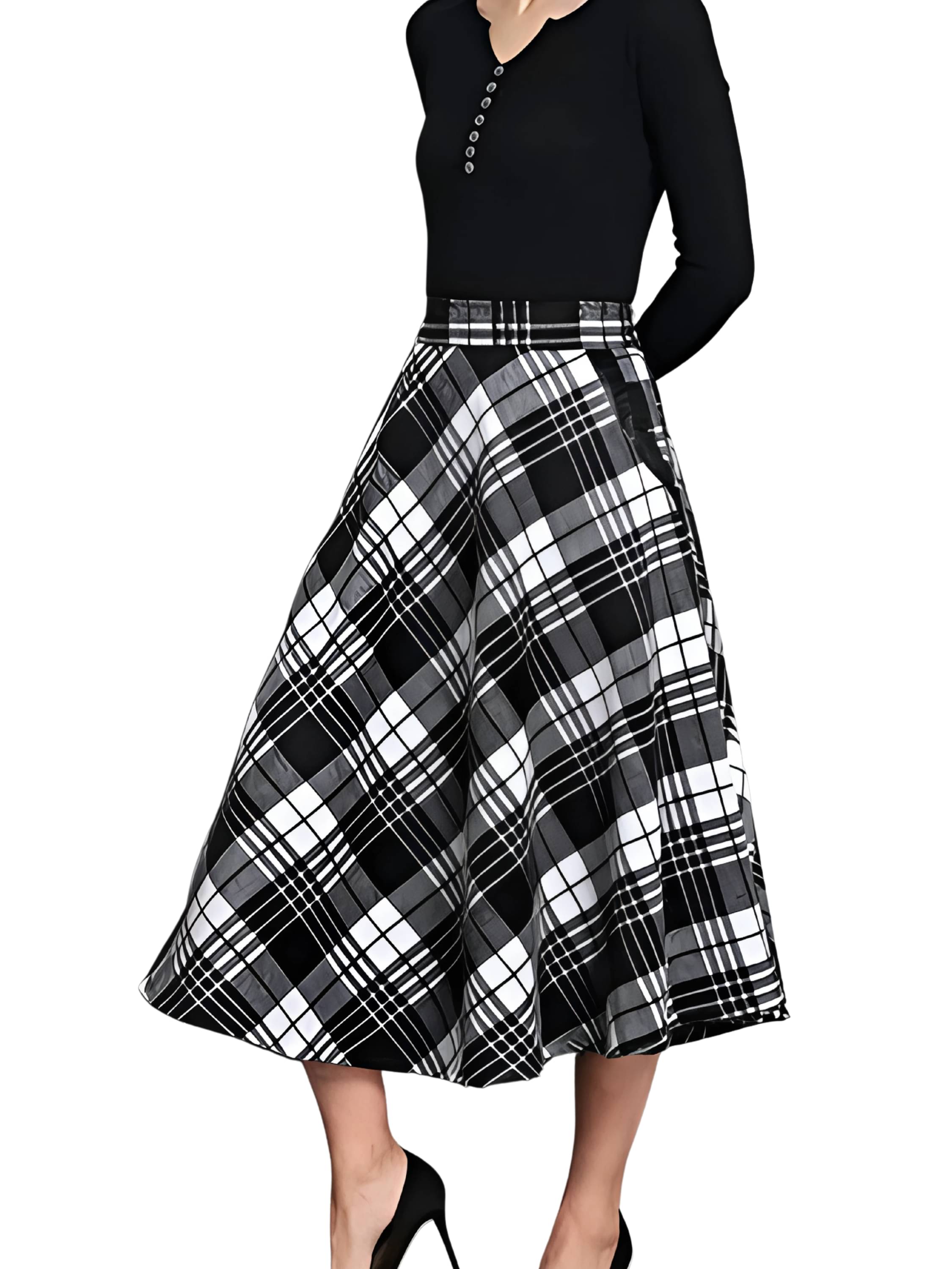 ZELZIS Black Cotton Women's Flared Skirt ( Pack of 1 )     			ZELZIS Black Cotton Women's Flared Skirt ( Pack of 1 )