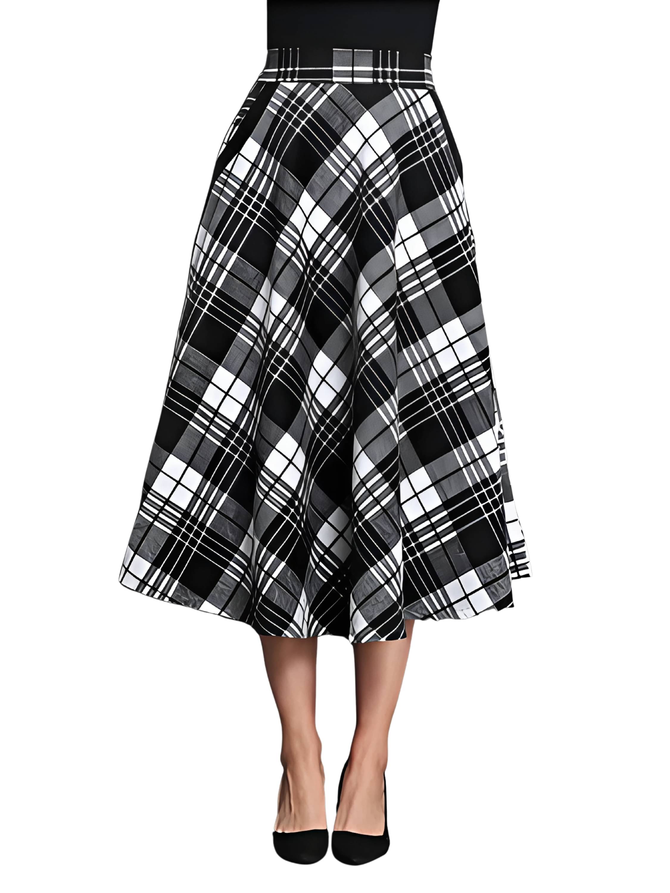ZELZIS Black Cotton Women's Flared Skirt ( Pack of 1 ) ZELZIS Black Cotton Women's Flared Skirt ( Pack of 1 )