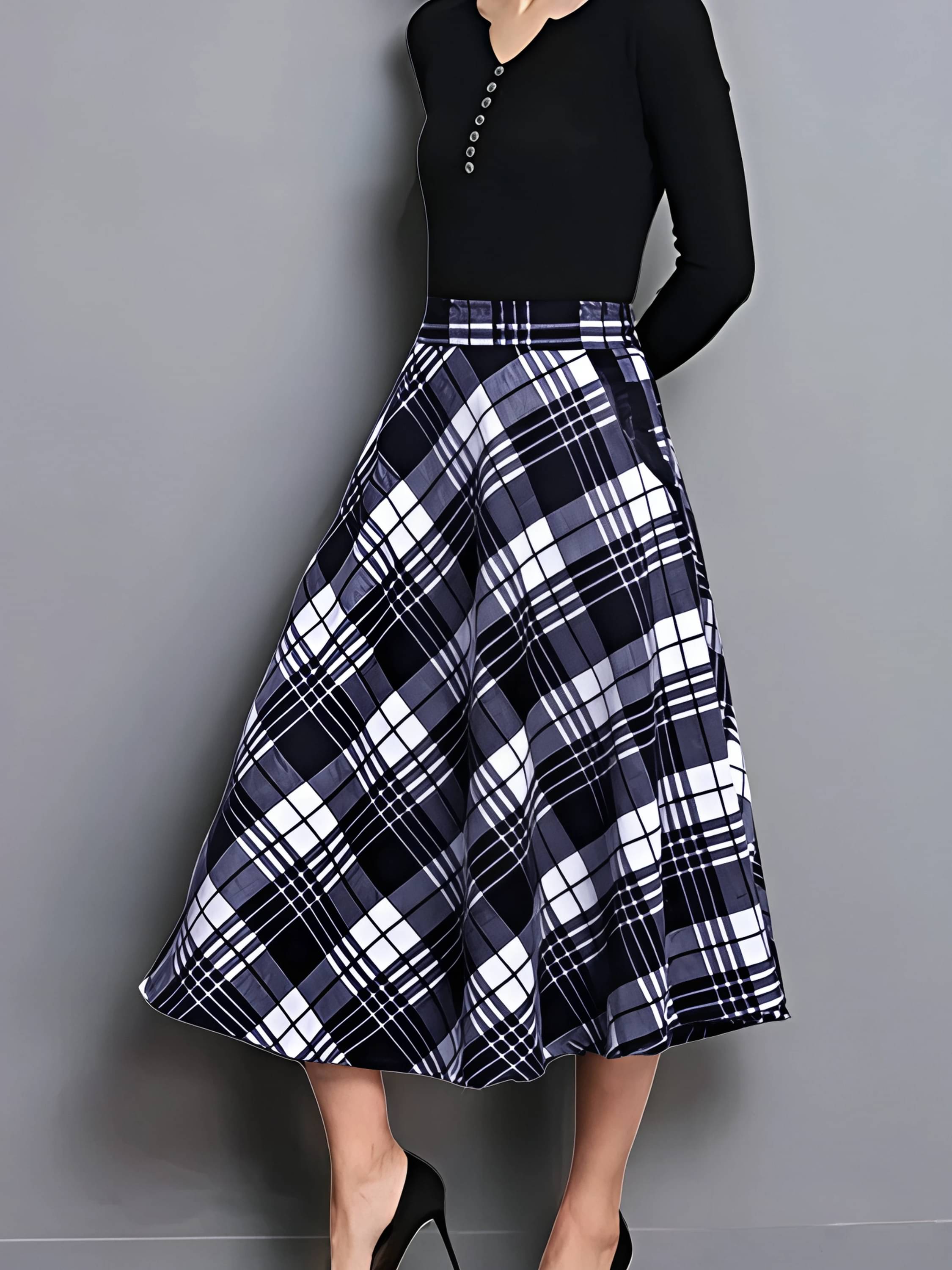     			ZELZIS Blue Cotton Women's Flared Skirt ( Pack of 1 )