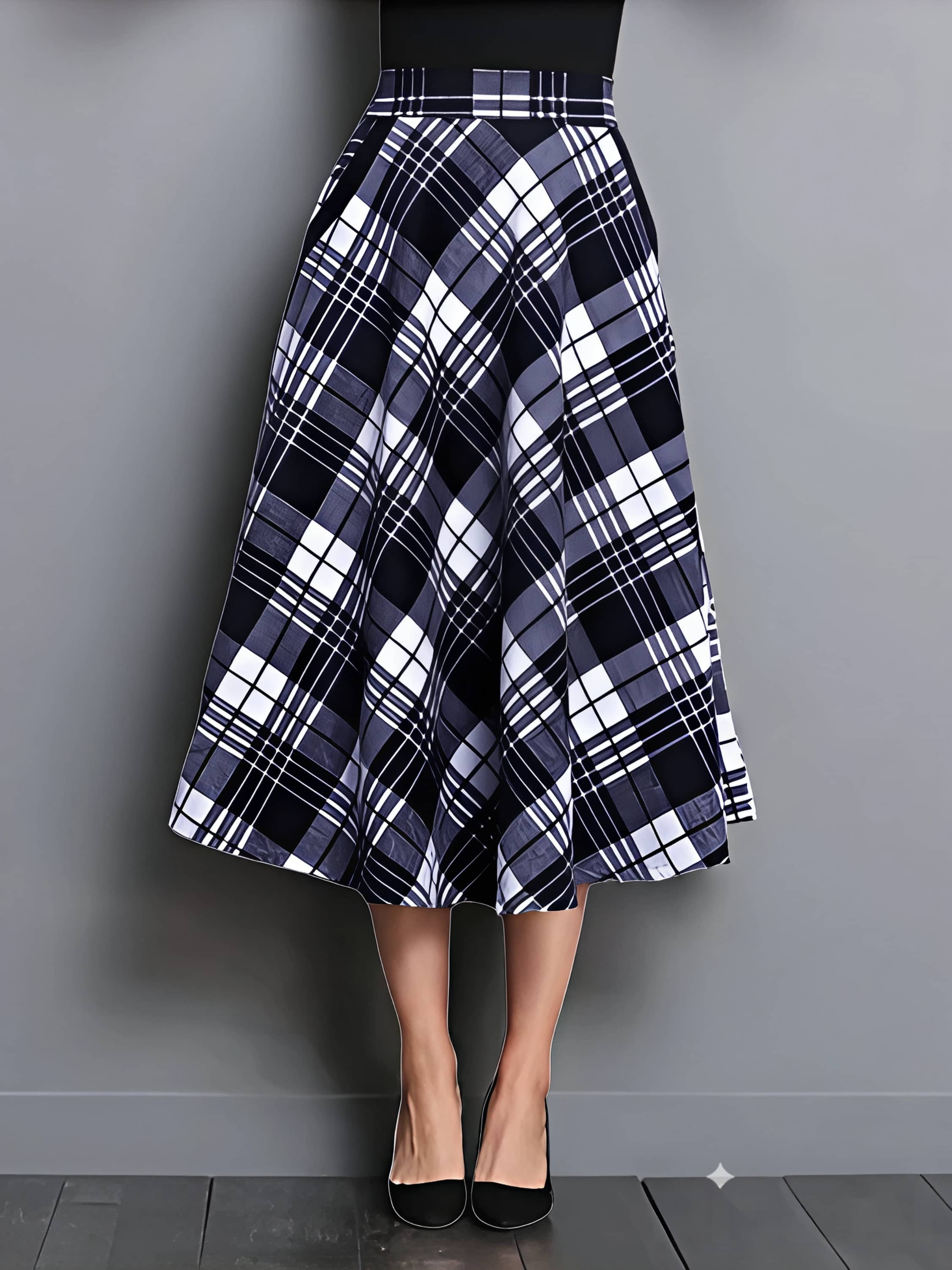 ZELZIS Blue Cotton Women's Flared Skirt ( Pack of 1 )