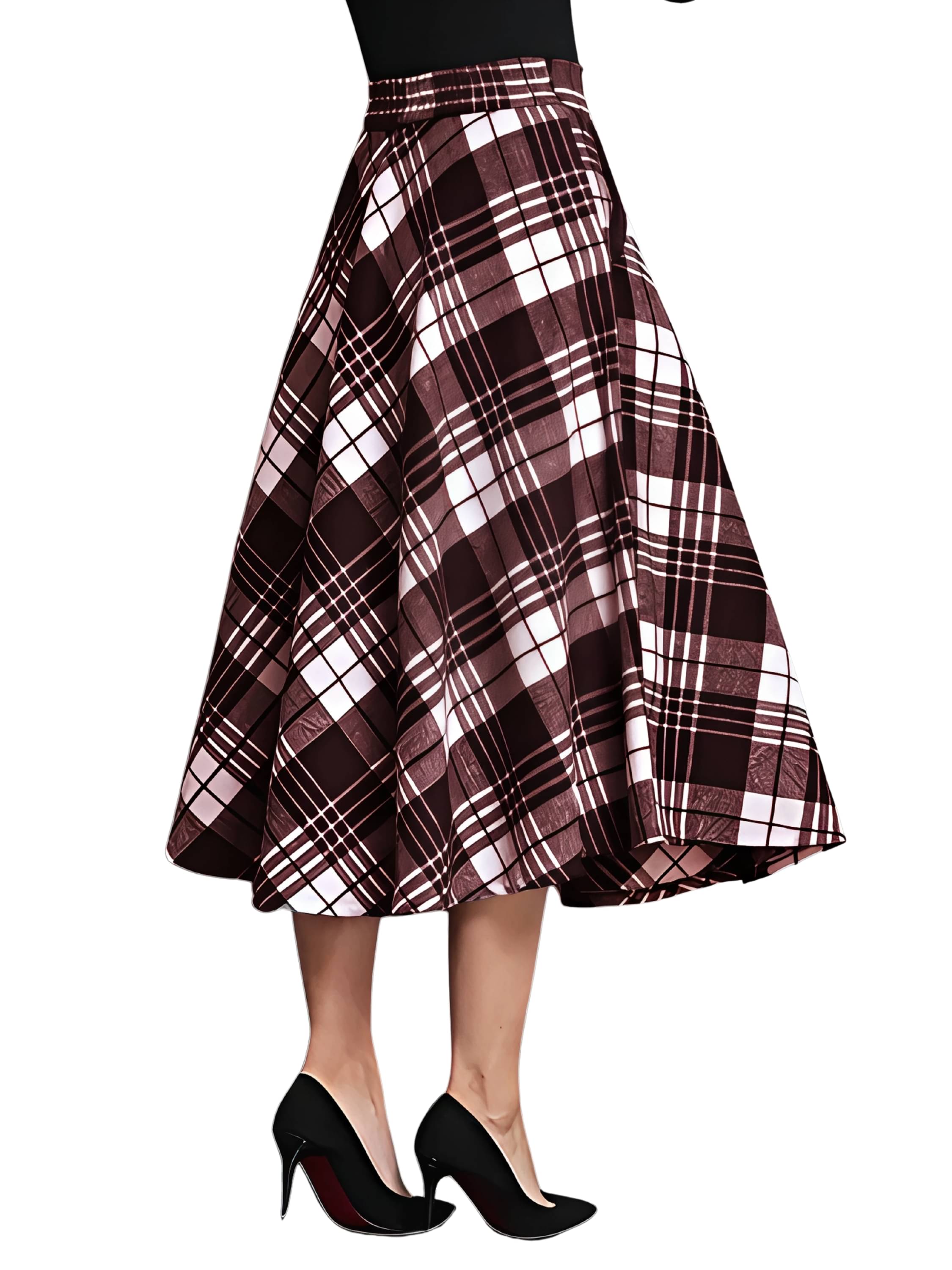     			ZELZIS Maroon Cotton Women's Flared Skirt ( Pack of 1 )