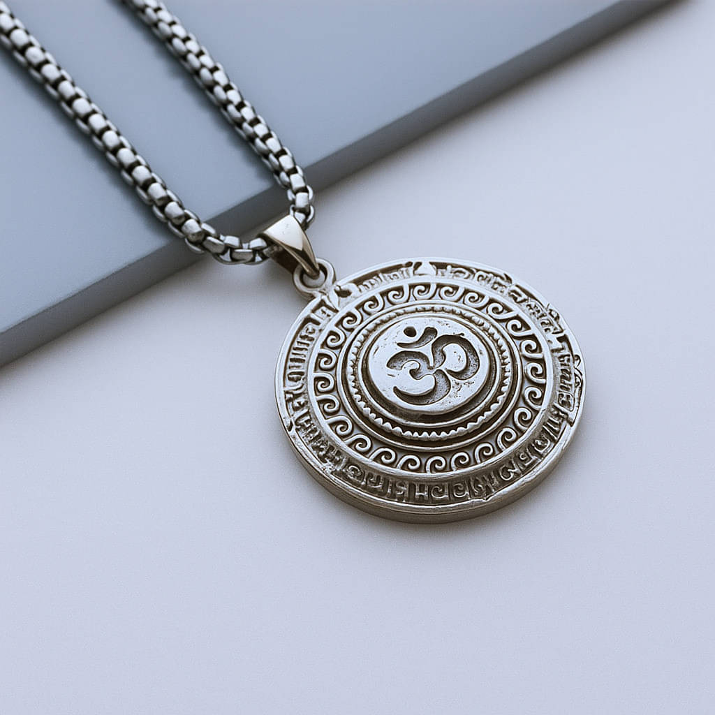     			AKLINA Gold Men's Religious Pendant With Chain ( Pack of 1 )