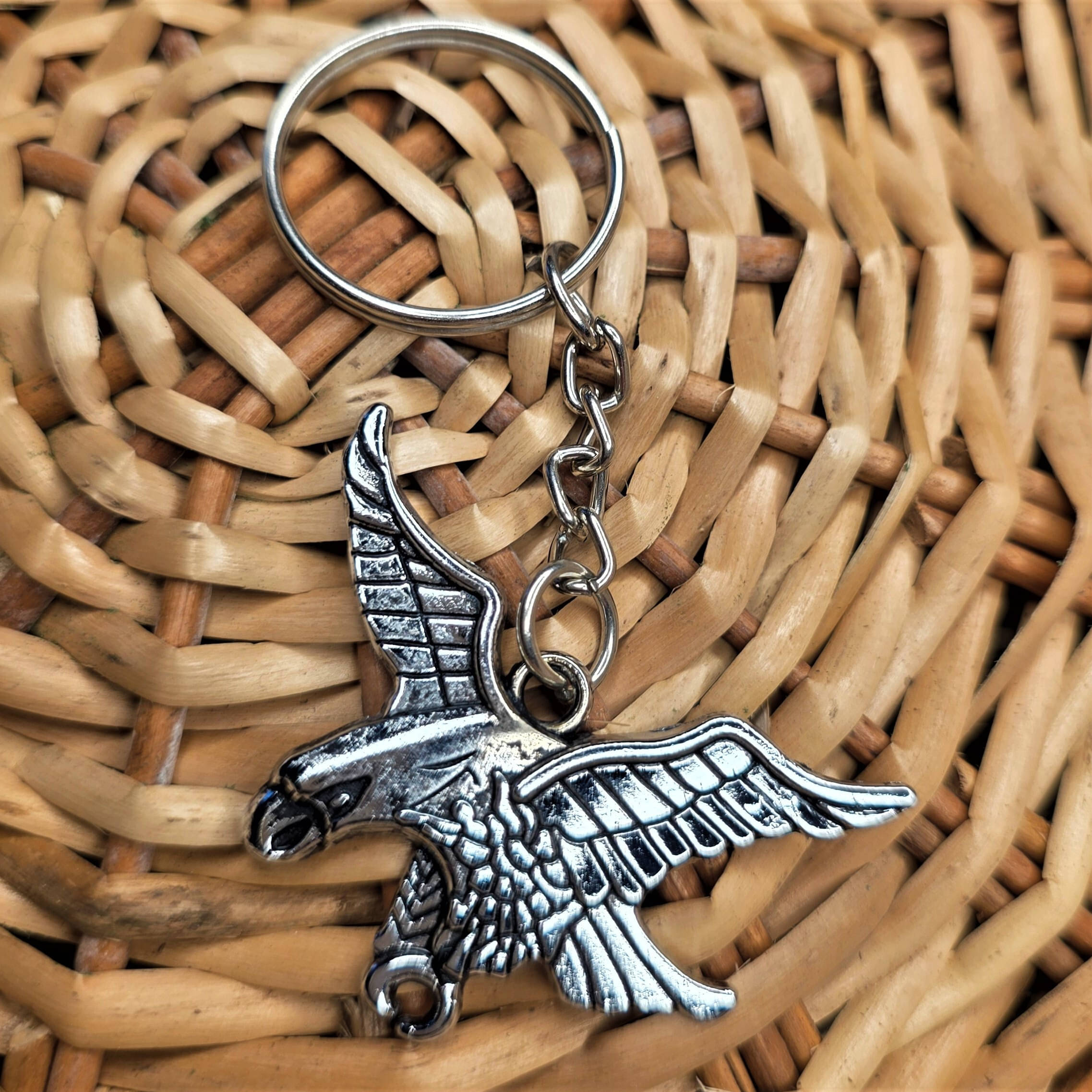     			AKLINA Silver Bike Key Chain ( Pack of 1 )