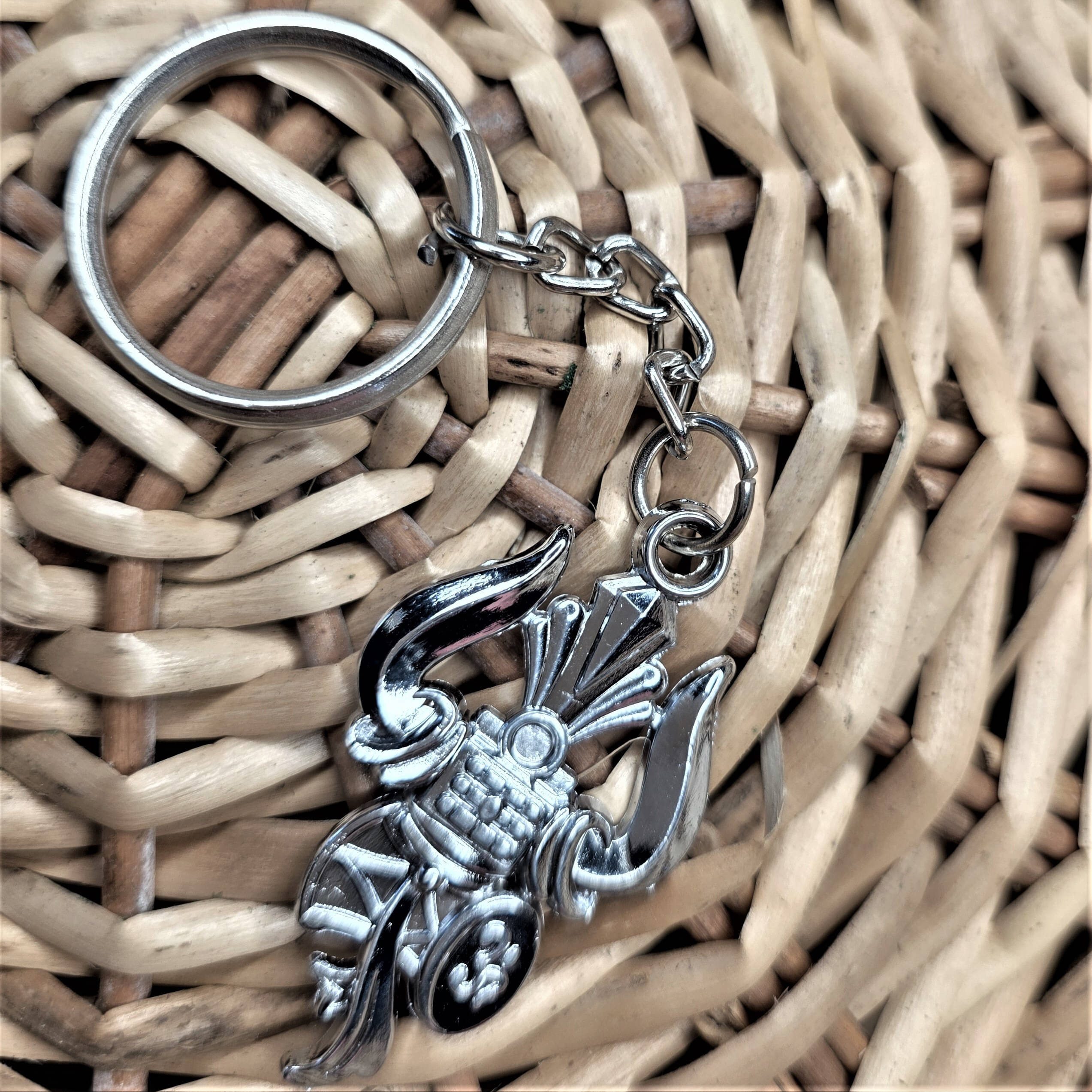     			Charms Silver Bike Key Chain ( Pack of 1 )