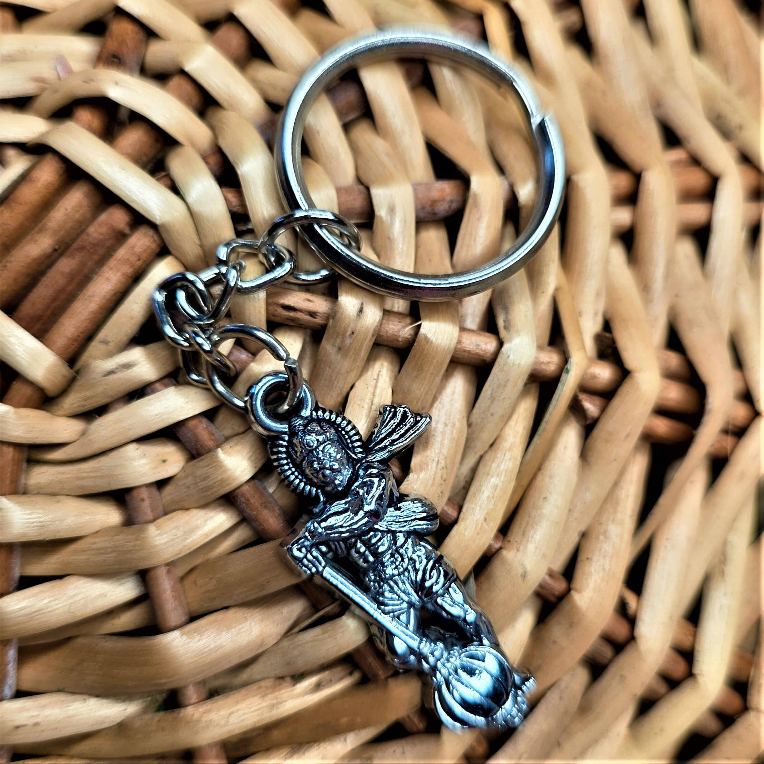     			Charms Silver Bike Key Chain ( Pack of 1 )