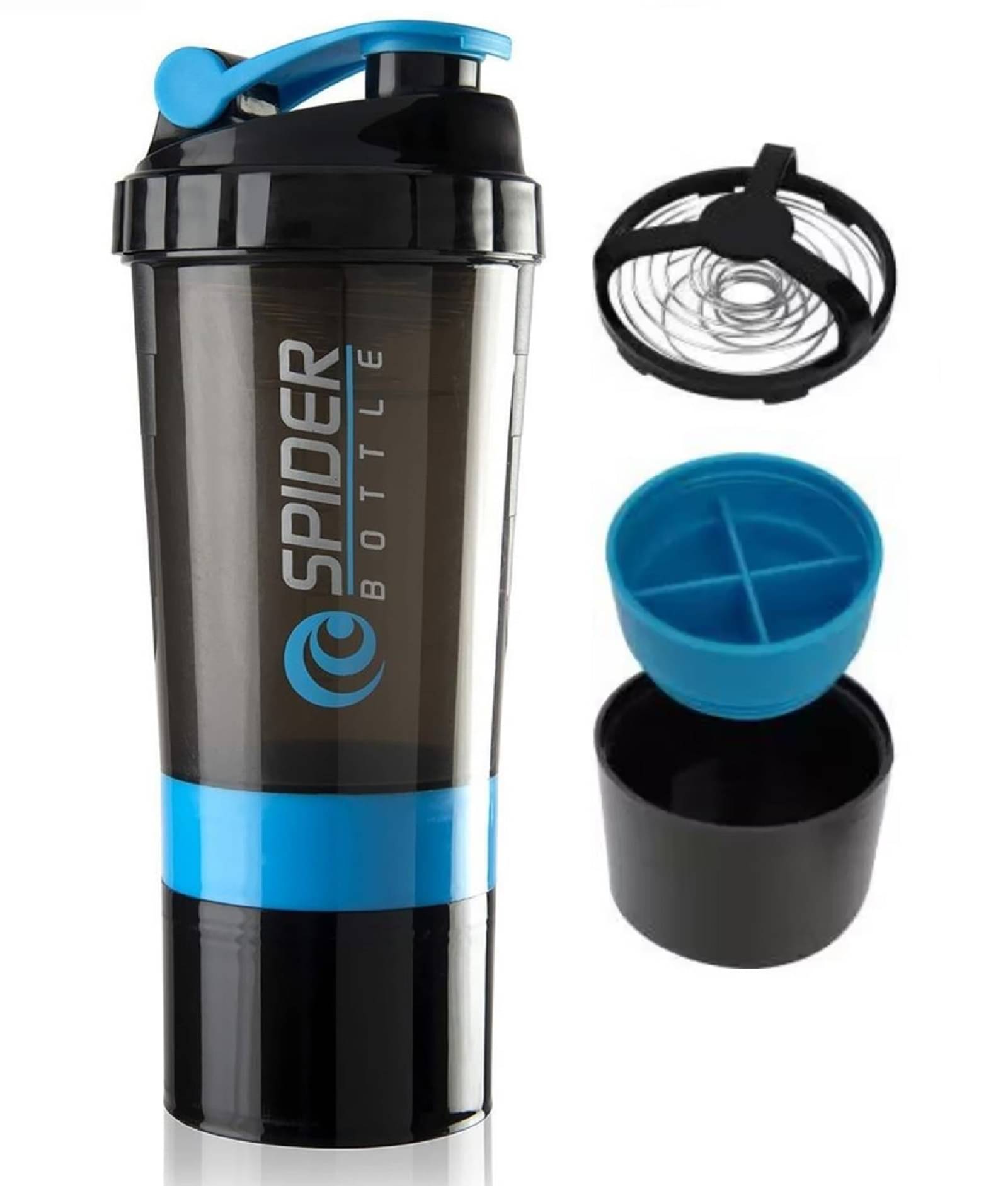 Shopeleven Plastic Blue 500 mL Shaker ( Pack of 1 ) Shopeleven Plastic Blue 500 mL Shaker ( Pack of 1 )