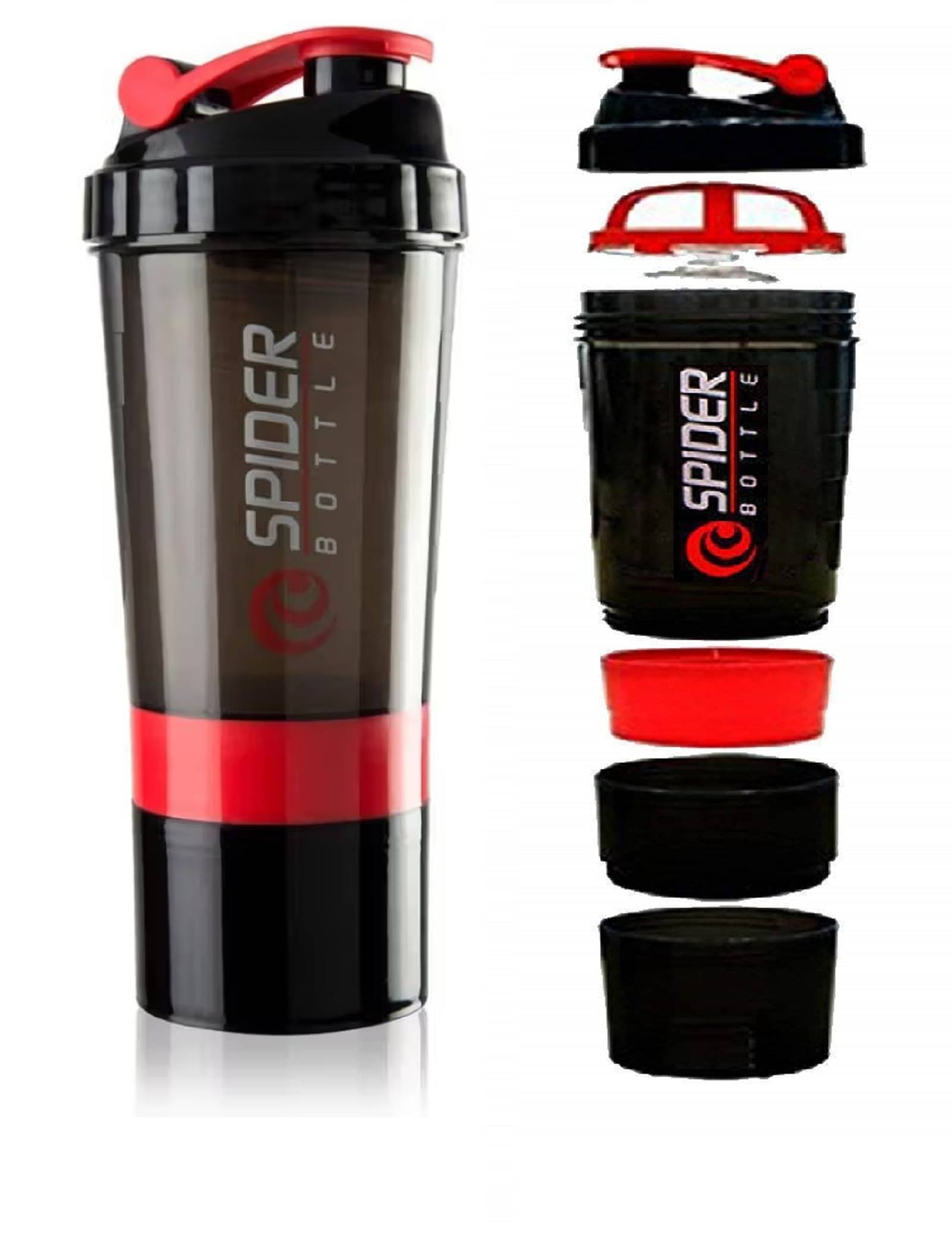     			Shopeleven Plastic Red 500 mL Shaker ( Pack of 1 )