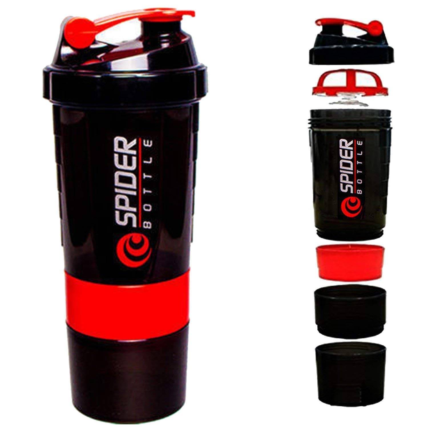     			Shopeleven Plastic Red 500 mL Shaker ( Pack of 1 )