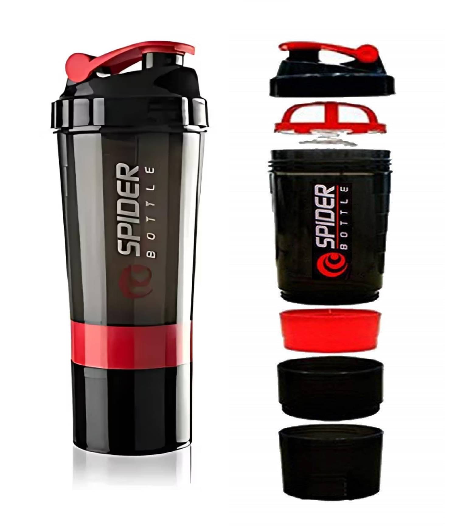 Shopeleven Plastic Red 500 mL Shaker ( Pack of 1 ) Shopeleven Plastic Red 500 mL Shaker ( Pack of 1 )