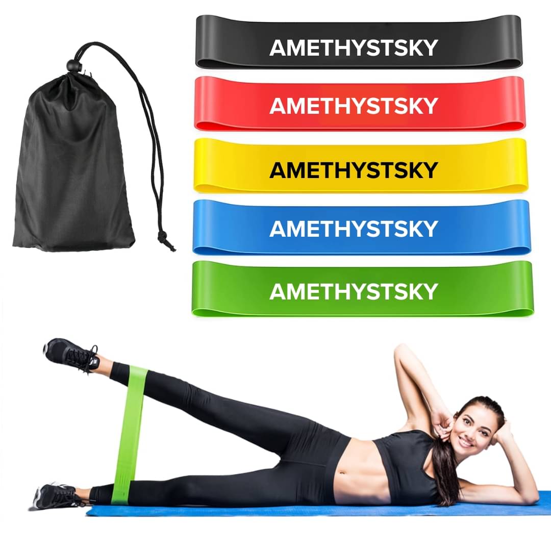     			AMETHYST SKY Rubber Mini Loop Resistance Band 25-30 kg