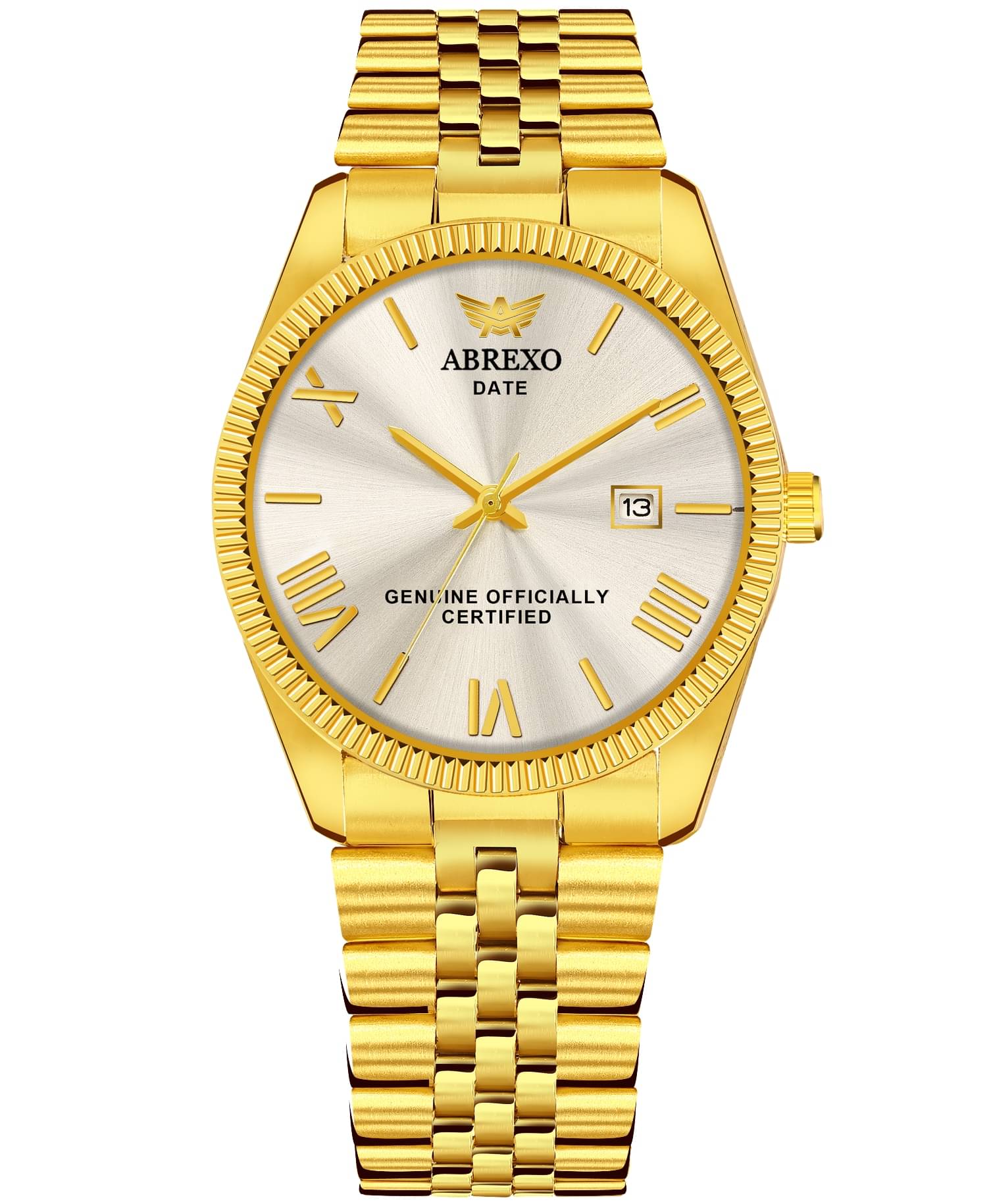     			Abrexo Gold Stainless Steel Analog Men's Watch