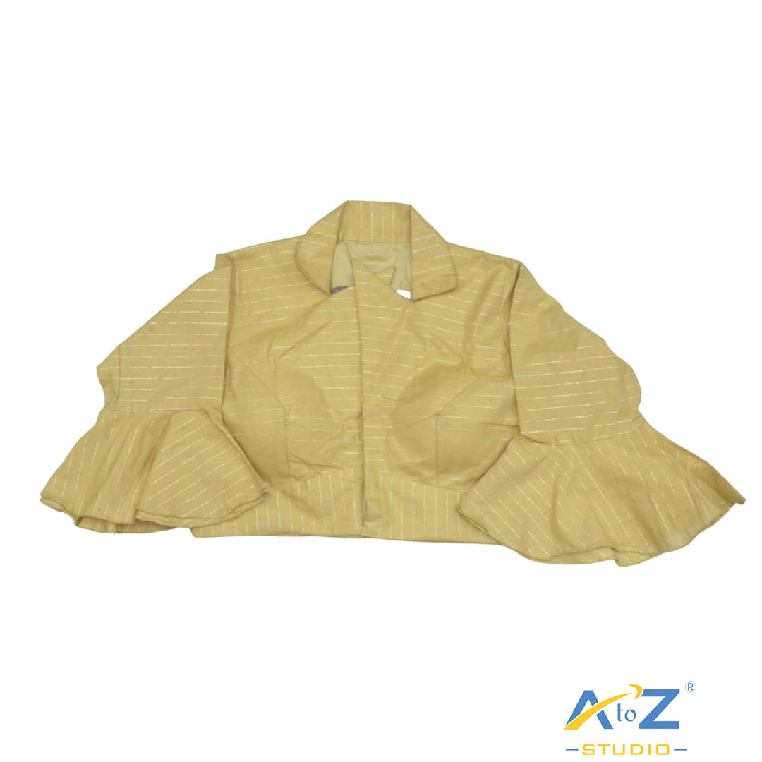 AtoZ Studio Cream Readymade with Pad Silk Blend Women's Blouse ( Pack of 1 ) AtoZ Studio Cream Readymade with Pad Silk Blend Women's Blouse ( Pack of 1 )
