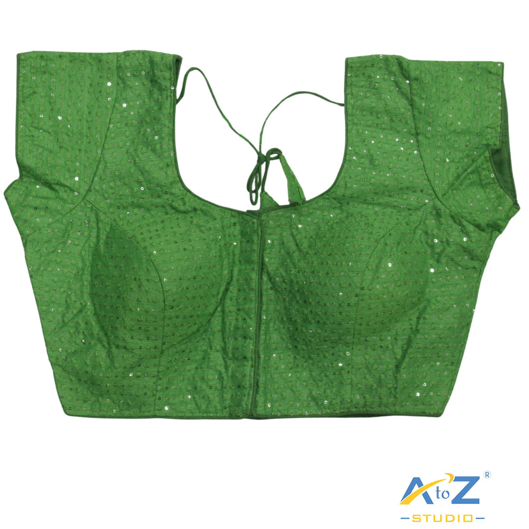     			AtoZ Studio Green Readymade with Pad Cotton Blend Women's Blouse ( Pack of 1 )