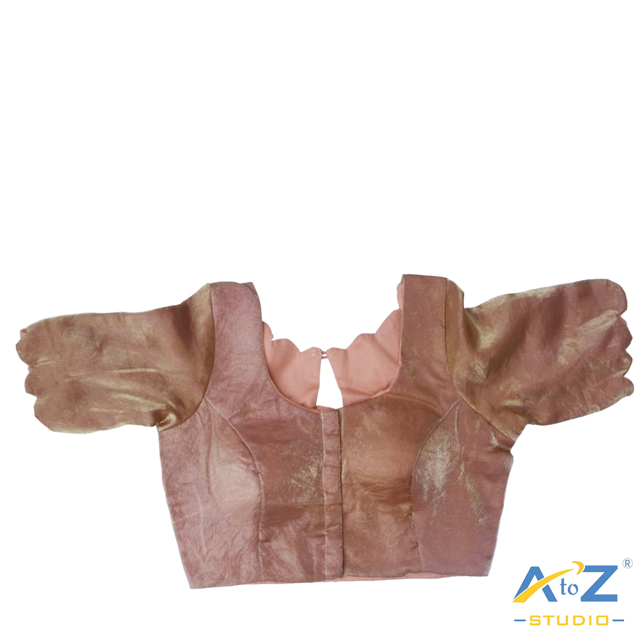 AtoZ Studio Orange Readymade with Pad Silk Blend Women's Blouse ( Pack of 1 ) AtoZ Studio Orange Readymade with Pad Silk Blend Women's Blouse ( Pack of 1 )