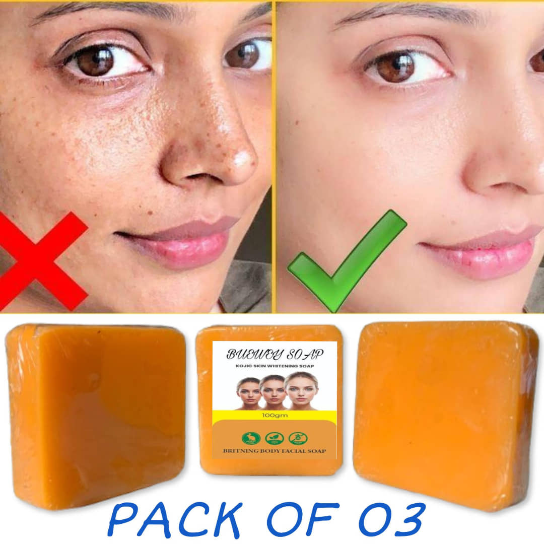 BUEWEY Beauty skincare sinche Body Soap Natural jiole Soap for Normal Skin ( Pack of 3 )