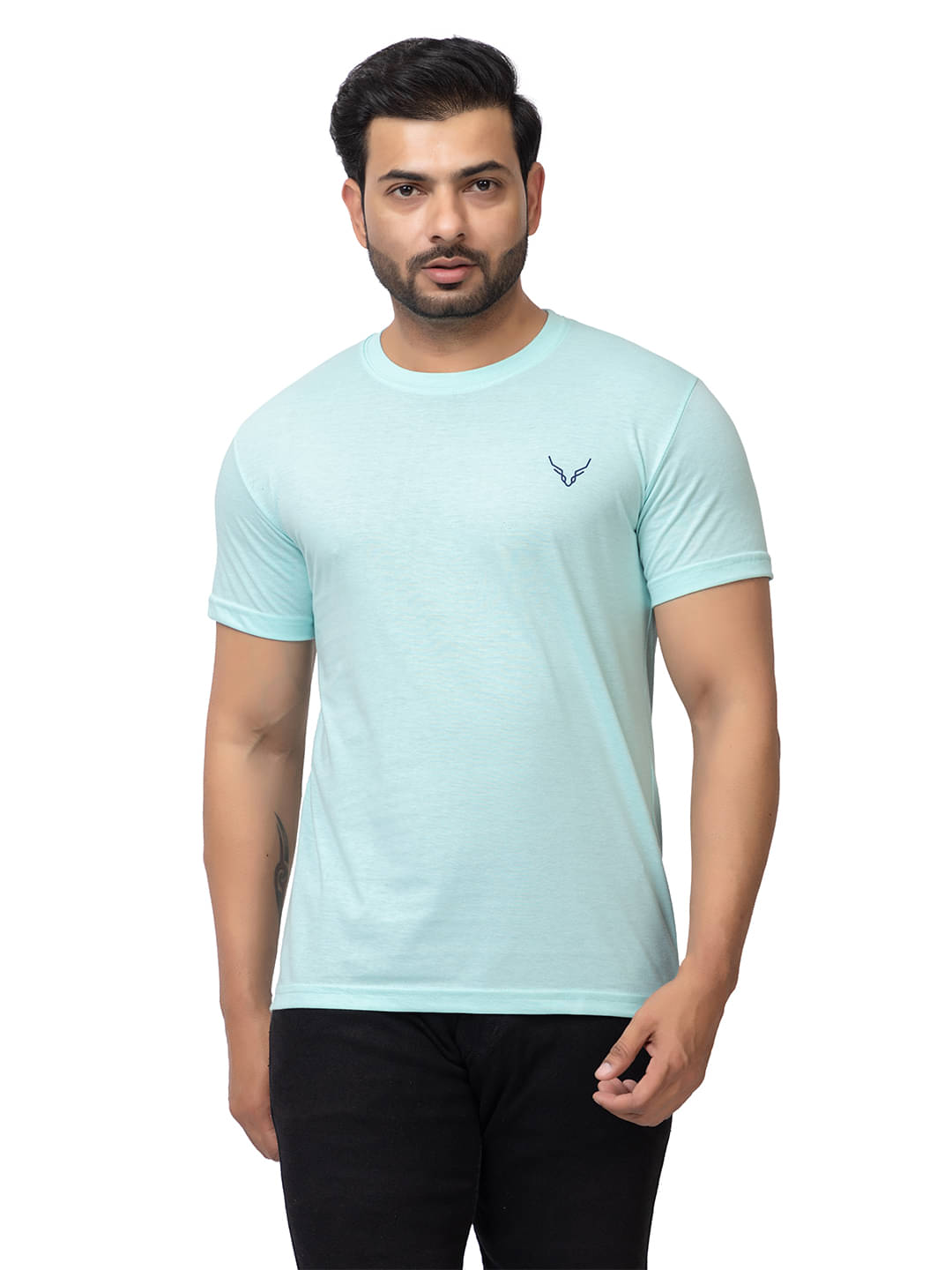 BUFFARO Men Cotton Regular Fit Solid T-Shirt ( Green ) BUFFARO Men Cotton Regular Fit Solid T-Shirt ( Green )