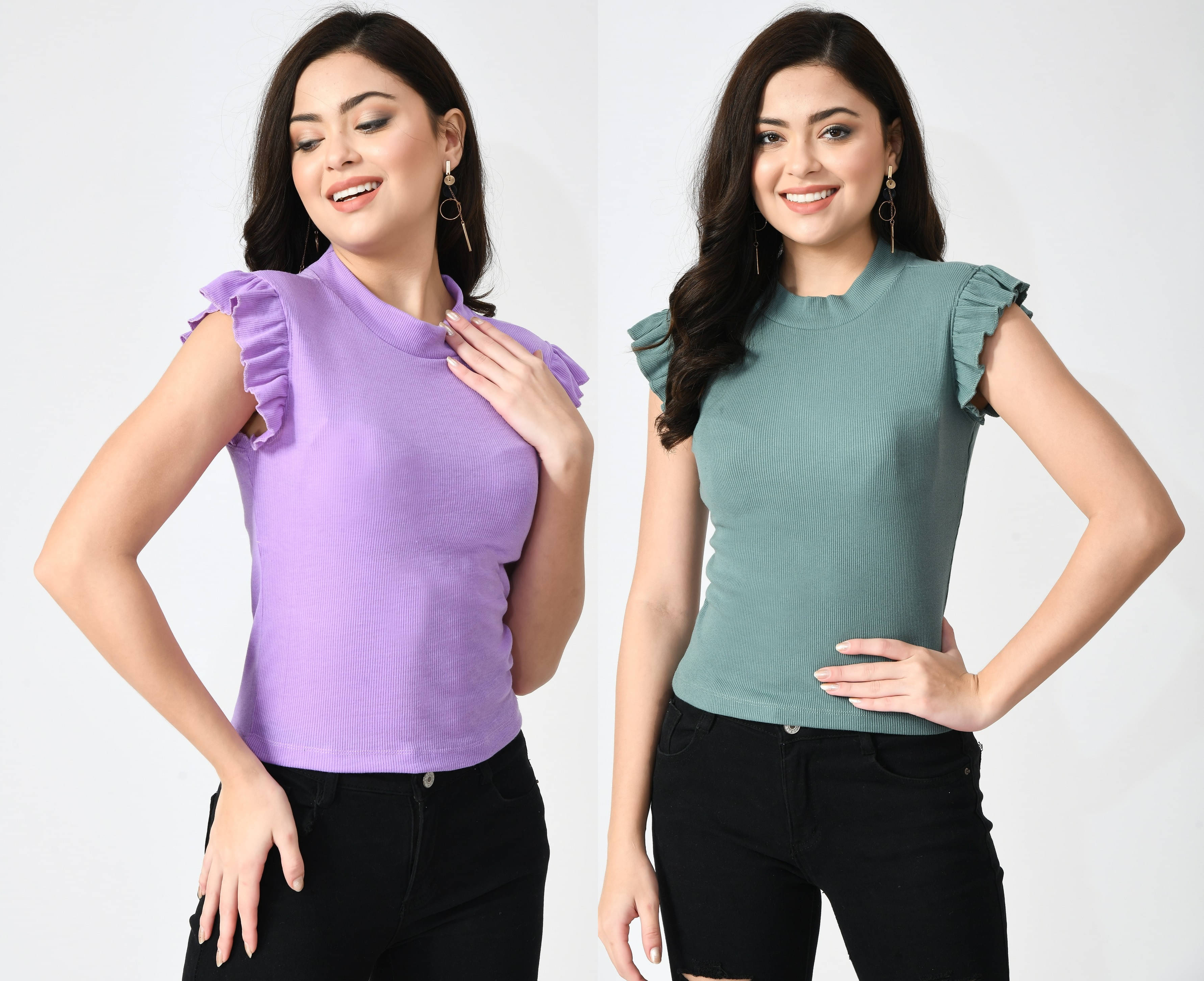     			Brainbees Women's Cotton Blend Regular Top ( Multicolor )