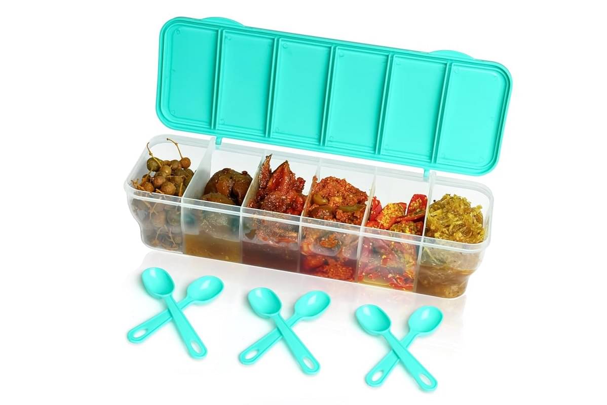 Dinely Pickle Container Plastic Green Pickle Container ( Set of 1 ) Dinely Pickle Container Plastic Green Pickle Container ( Set of 1 )