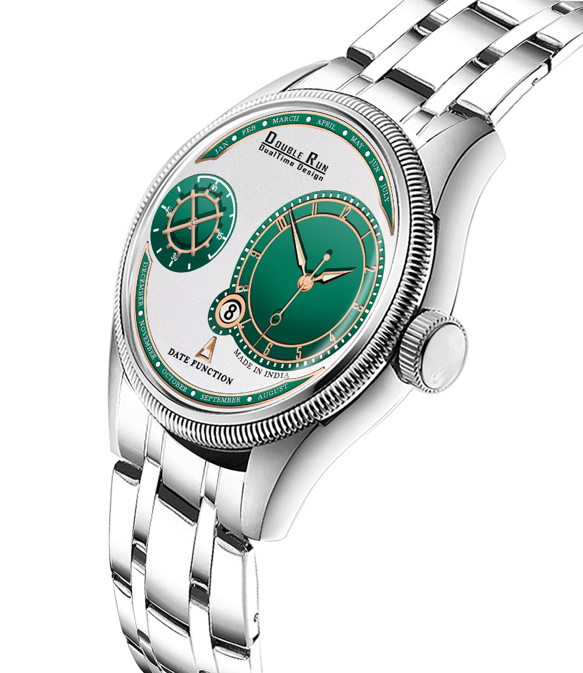     			DoubleRun Silver Metal Analog Men's Watch
