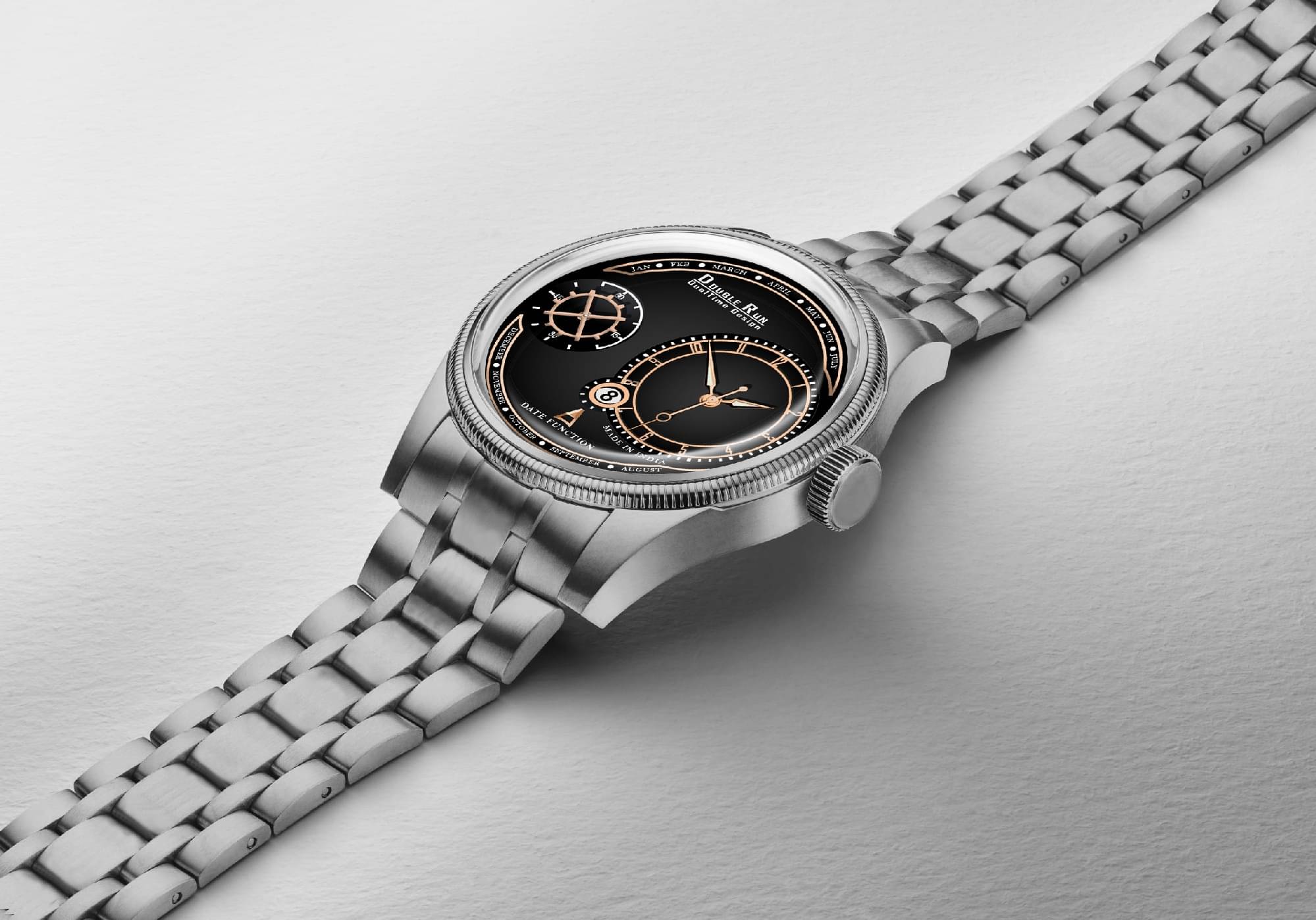     			DoubleRun Silver Metal Analog Men's Watch