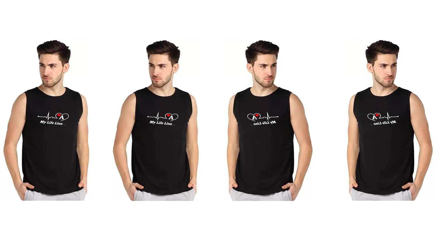     			Estilo Vastra Pack of 4 Cotton Blend Basic Vest For Men ( Black )