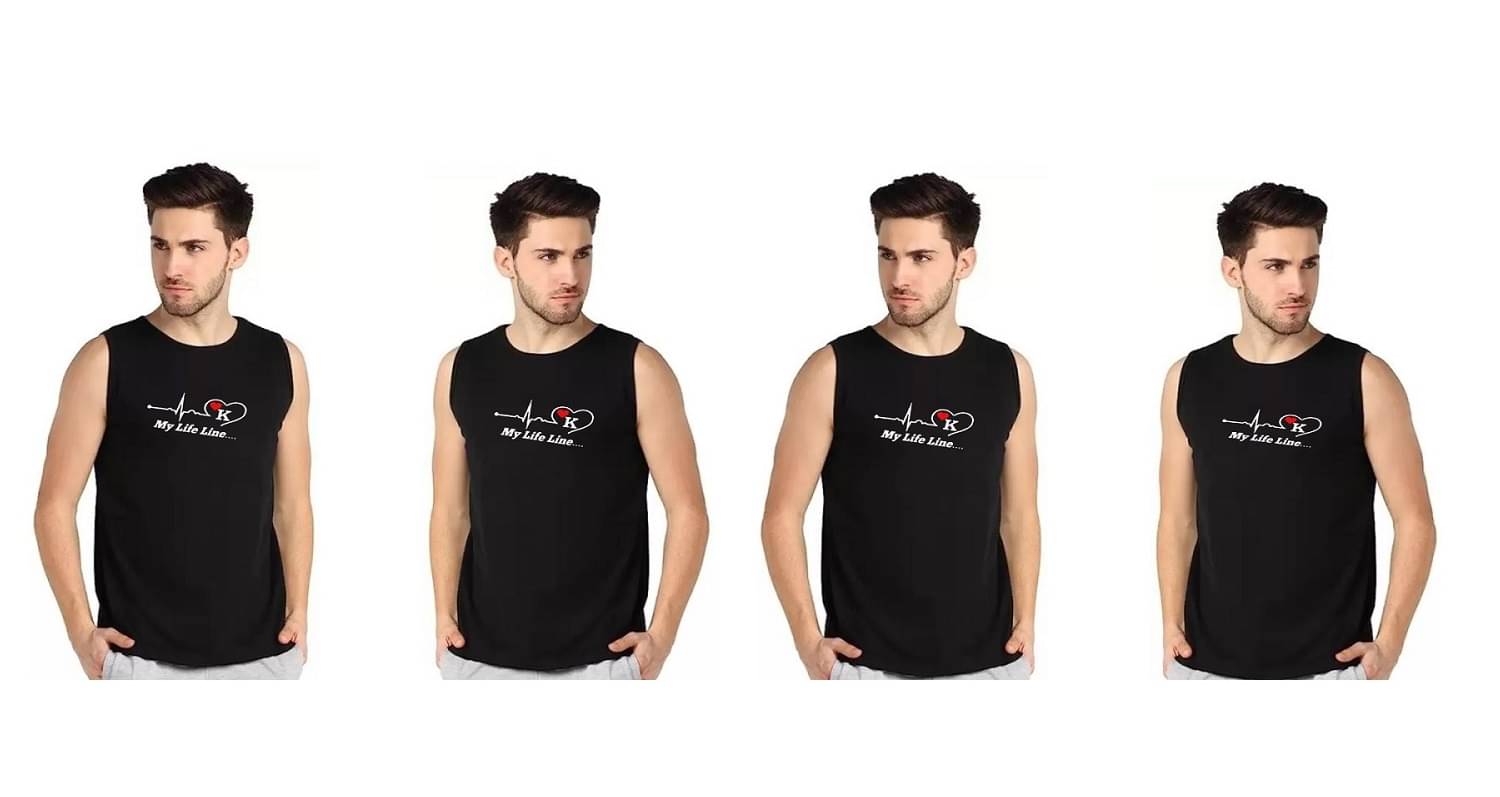 Estilo Vastra Pack of 4 Cotton Blend Basic Vest For Men ( Black ) Estilo Vastra Pack of 4 Cotton Blend Basic Vest For Men ( Black )