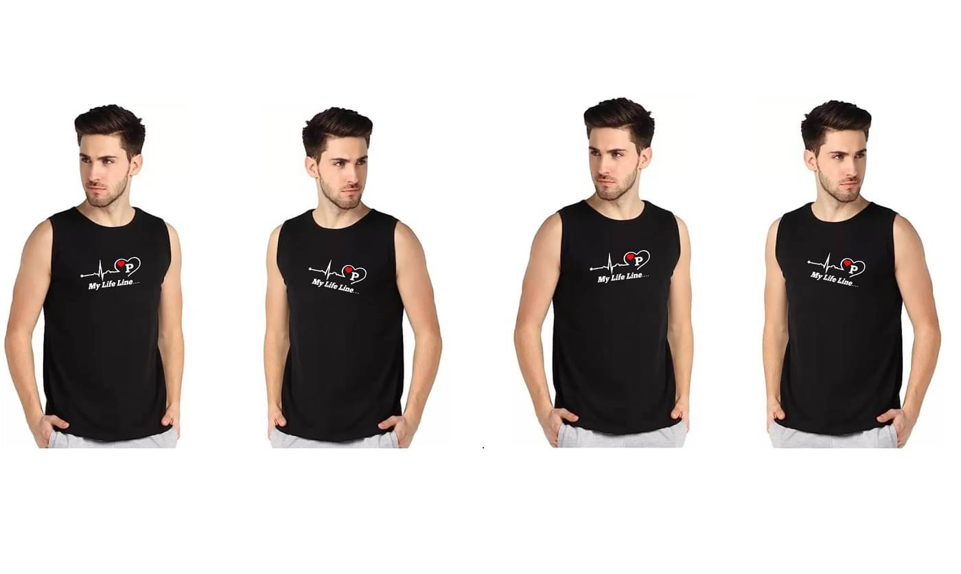     			Estilo Vastra Pack of 4 Cotton Blend Basic Vest For Men ( Black )