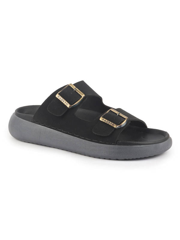 Fausto - Black Men's Sandals     			Fausto - Black Men's Sandals