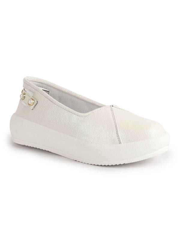     			Fausto White Women's Loafers