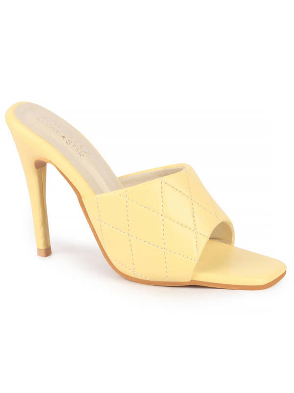     			Fausto Yellow Women's Sandal Heels
