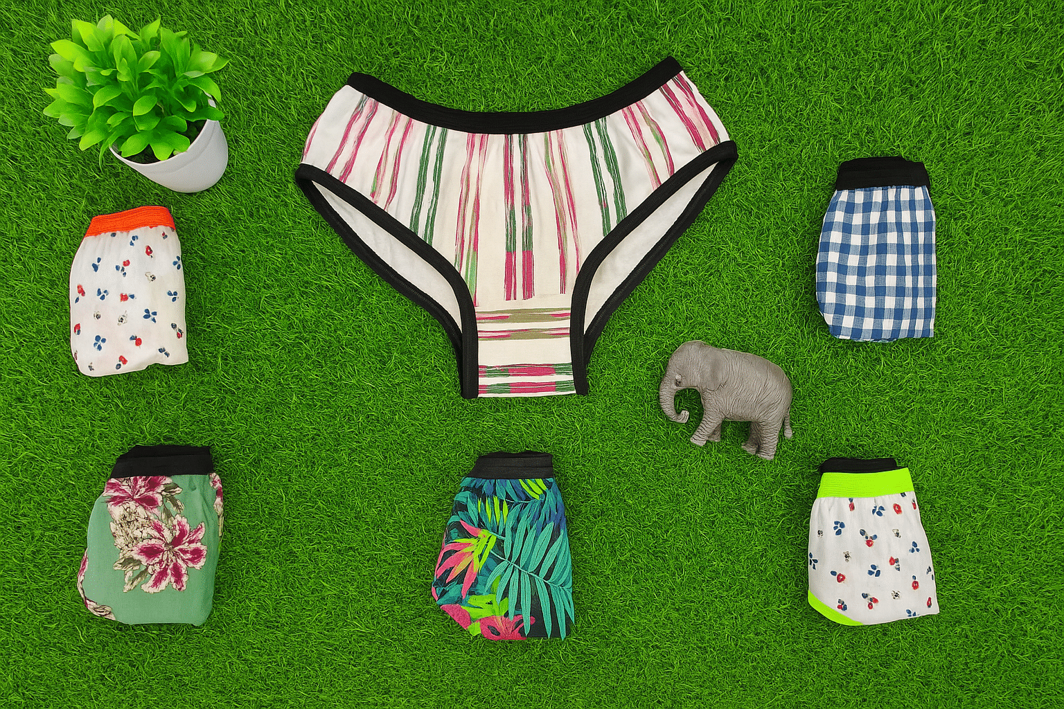     			G Beauty Pack of 6 Cotton Panties For Girls ( Multicolor )