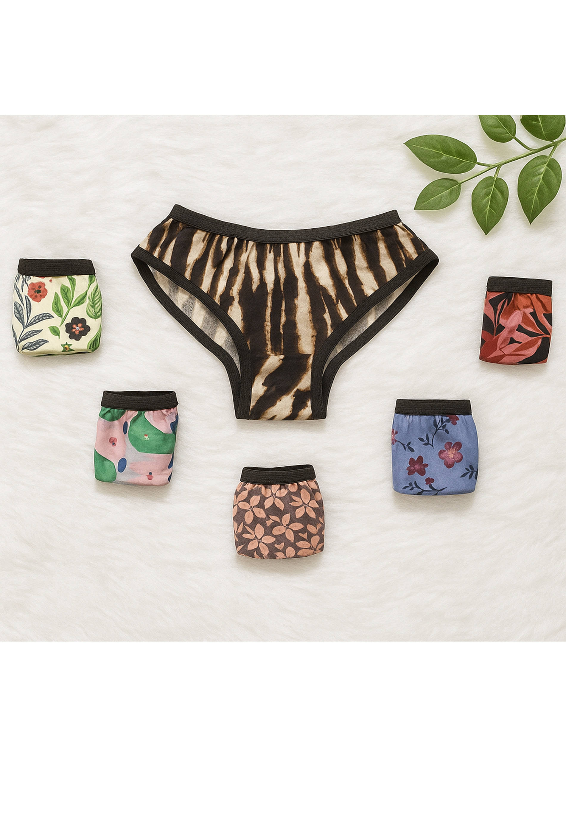     			G Beauty Pack of 6 Cotton Briefs For Women ( Multi Color )