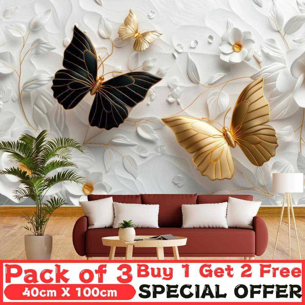     			Home Decor 40 x 100 CM (PACK OF 3PCS) SLEF Adhesive Wallpaper for Living Room Bed Room Kitchen Hall Peel and Stick Vinyl Wallpaper