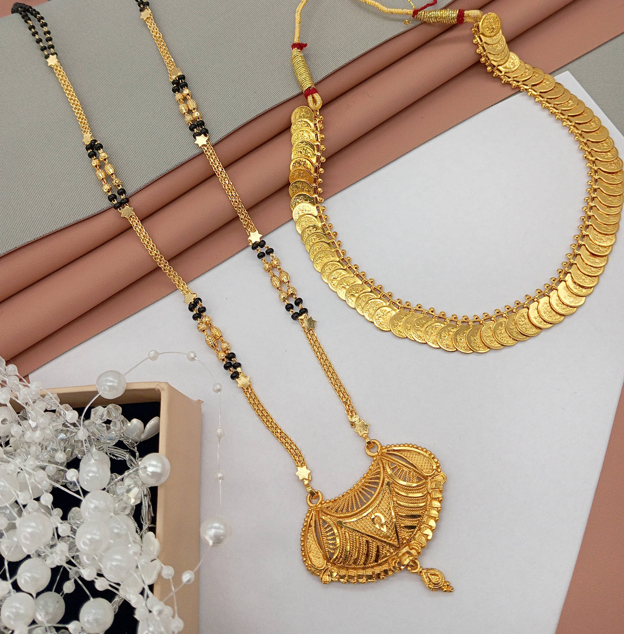 JIPPA Golden Mangalsutra ( Pack of 2 ) JIPPA Golden Mangalsutra ( Pack of 2 )