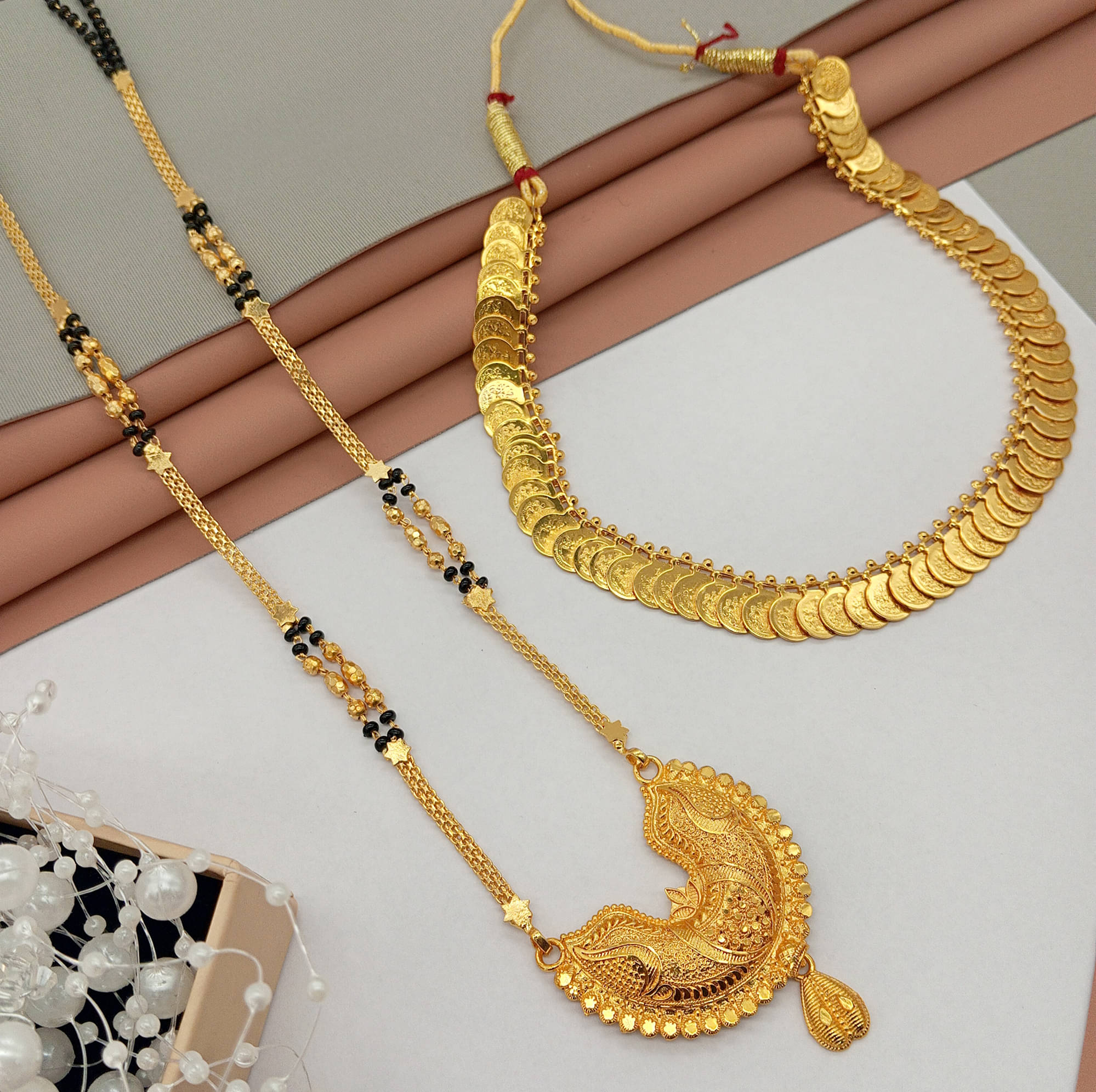 JIPPA Golden Mangalsutra ( Pack of 2 ) JIPPA Golden Mangalsutra ( Pack of 2 )