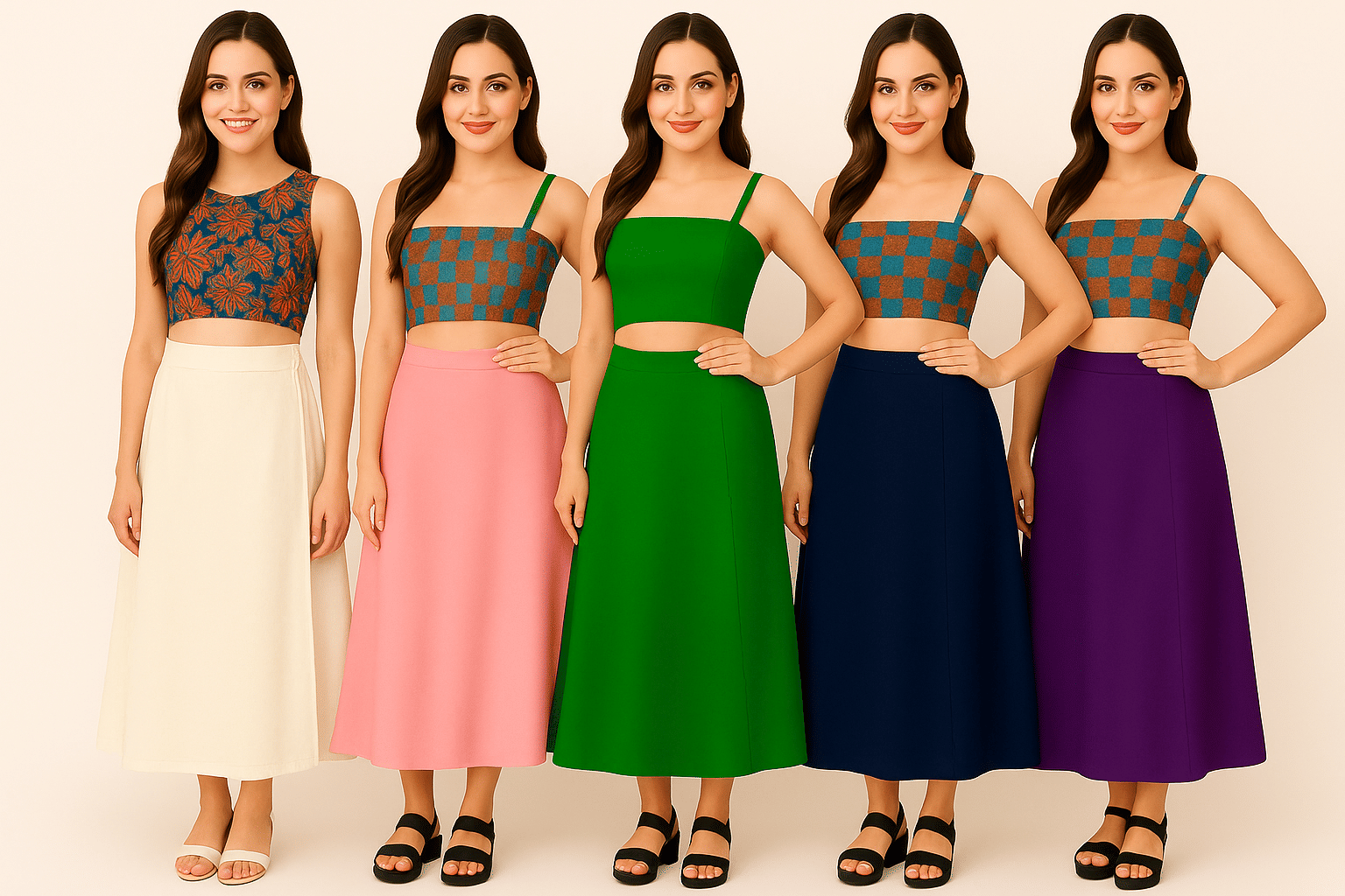 JTG enterprises Multicoloured Cotton Petticoat - Pack of 5     			JTG enterprises Multicoloured Cotton Petticoat - Pack of 5