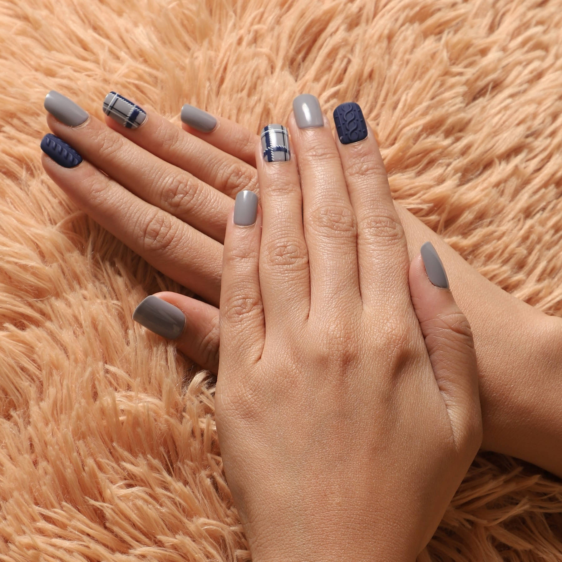 Lick Artificial Nails and 30 Pcs Grey Acrylic Nail     			Lick Artificial Nails and 30 Pcs Grey Acrylic Nail