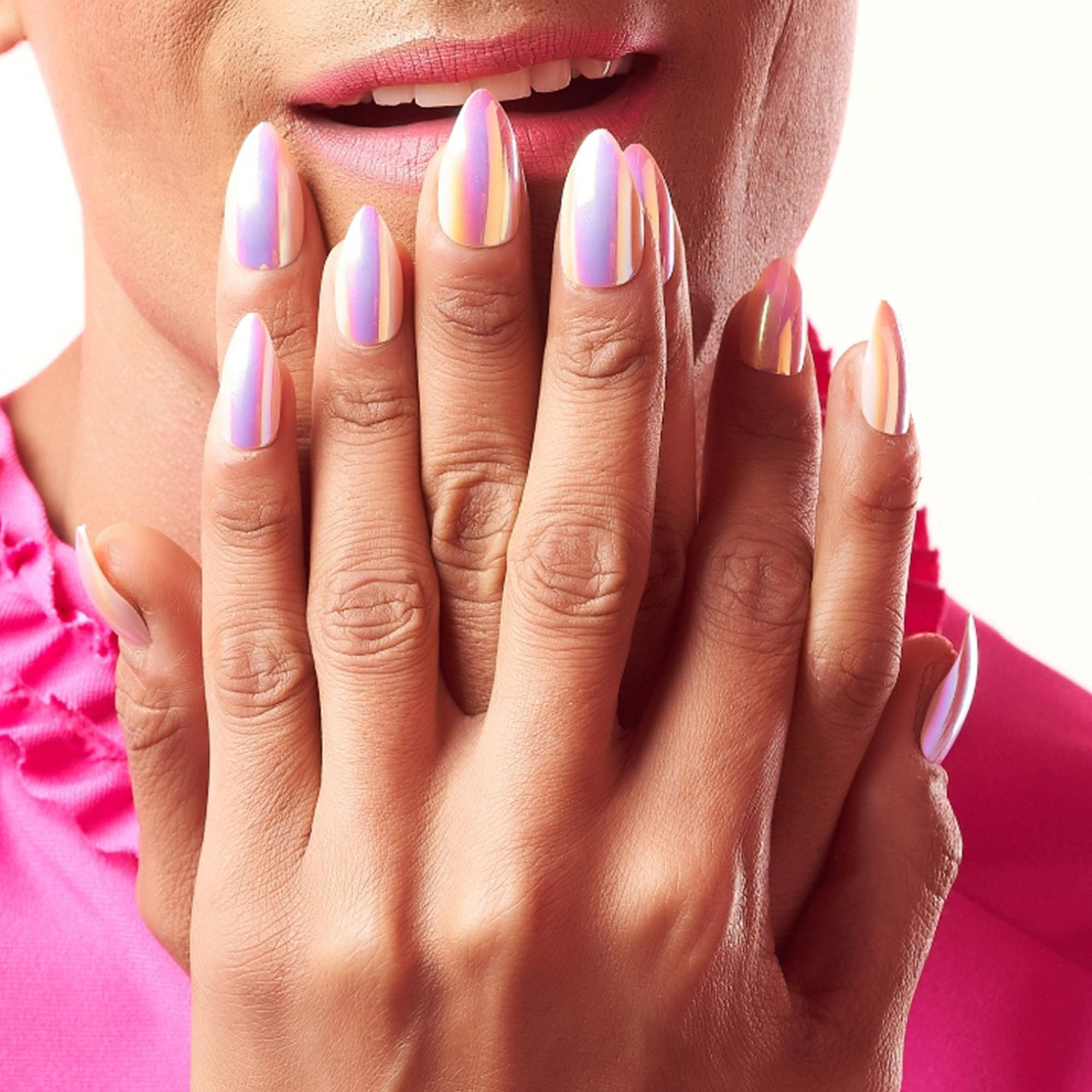 Lick Artificial Nails and 14 Pcs Pink Reusable Acrylic Nail Lick Artificial Nails and 14 Pcs Pink Reusable Acrylic Nail