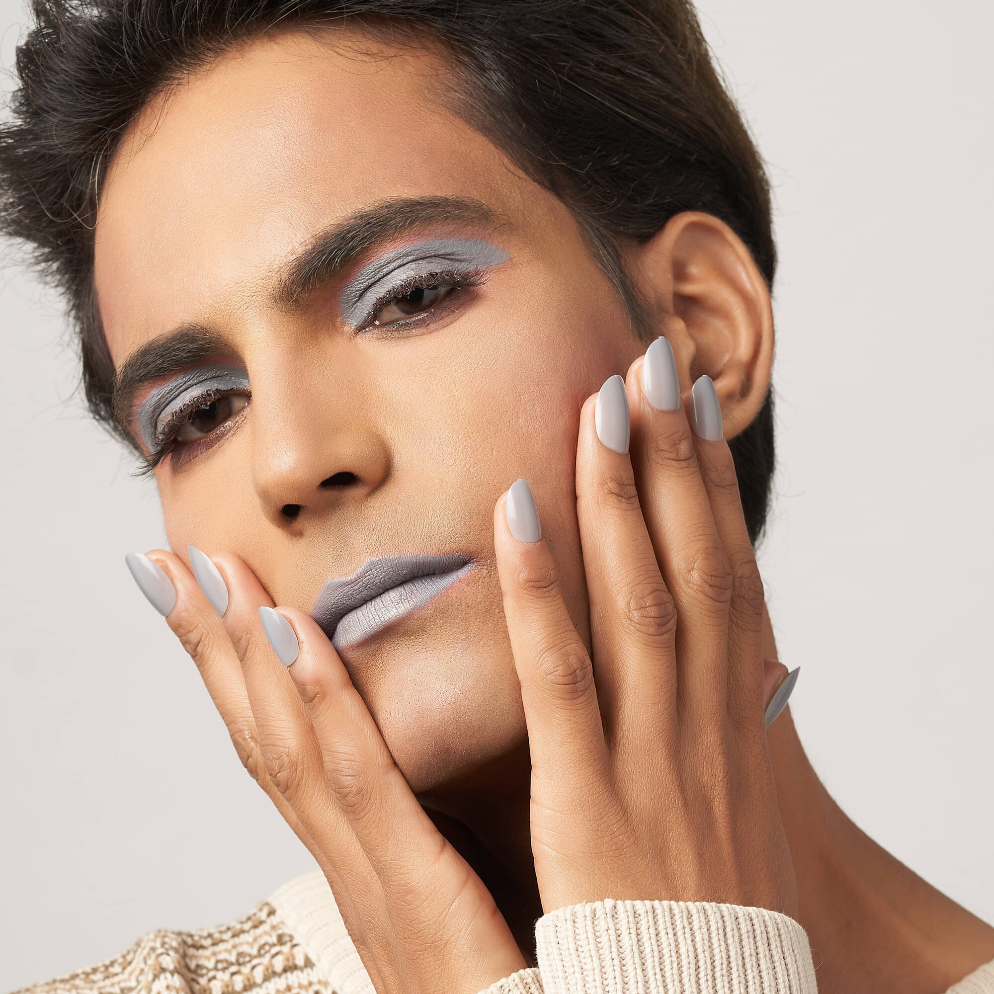 Lick Artificial Nails and Set Glossy Greige (Pack of 12)     			Lick Artificial Nails and Set Glossy Greige (Pack of 12)