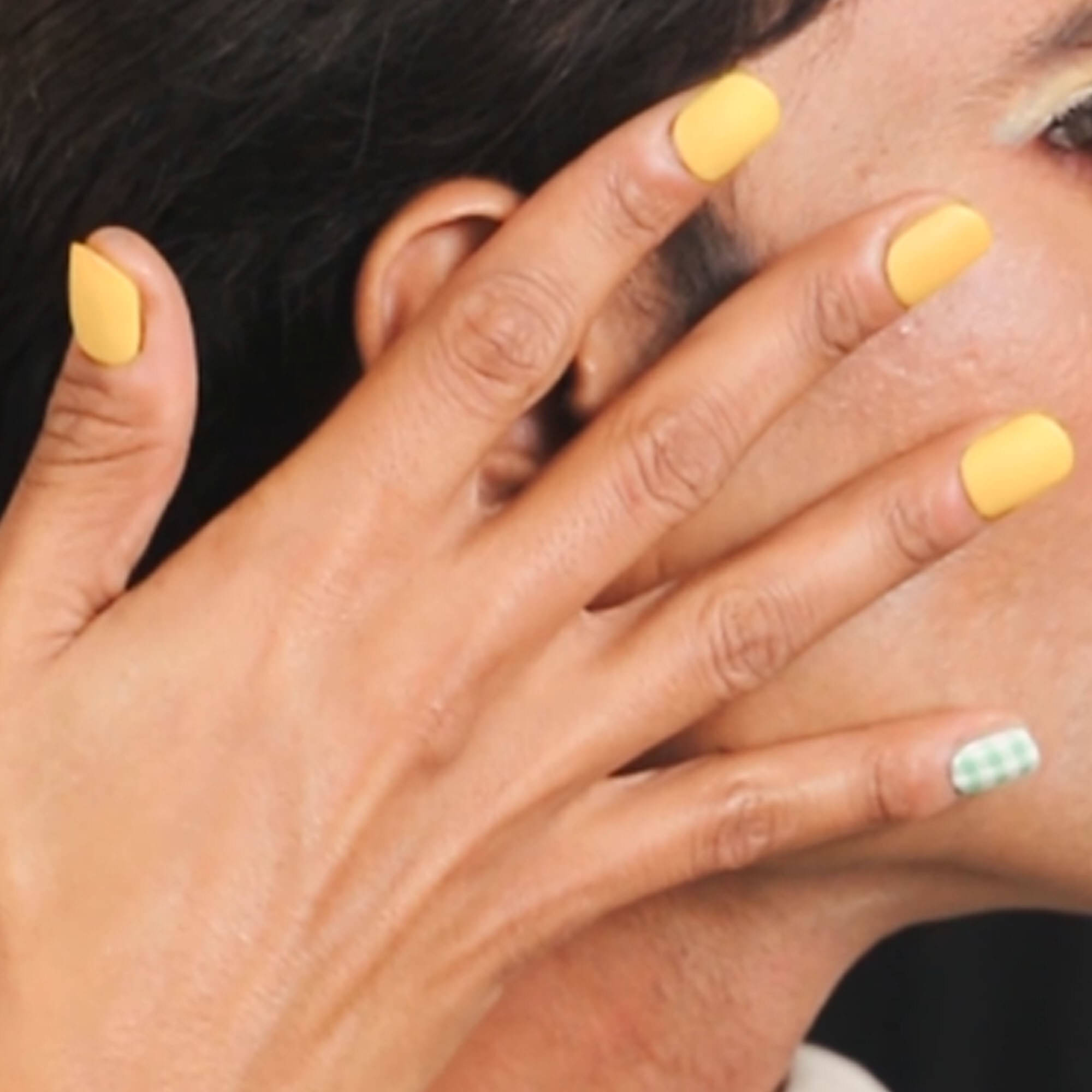 Lick Artificial Nails Set Matte Yellow Matte Lemon Yellow (Pack of 12)     			Lick Artificial Nails Set Matte Yellow Matte Lemon Yellow (Pack of 12)