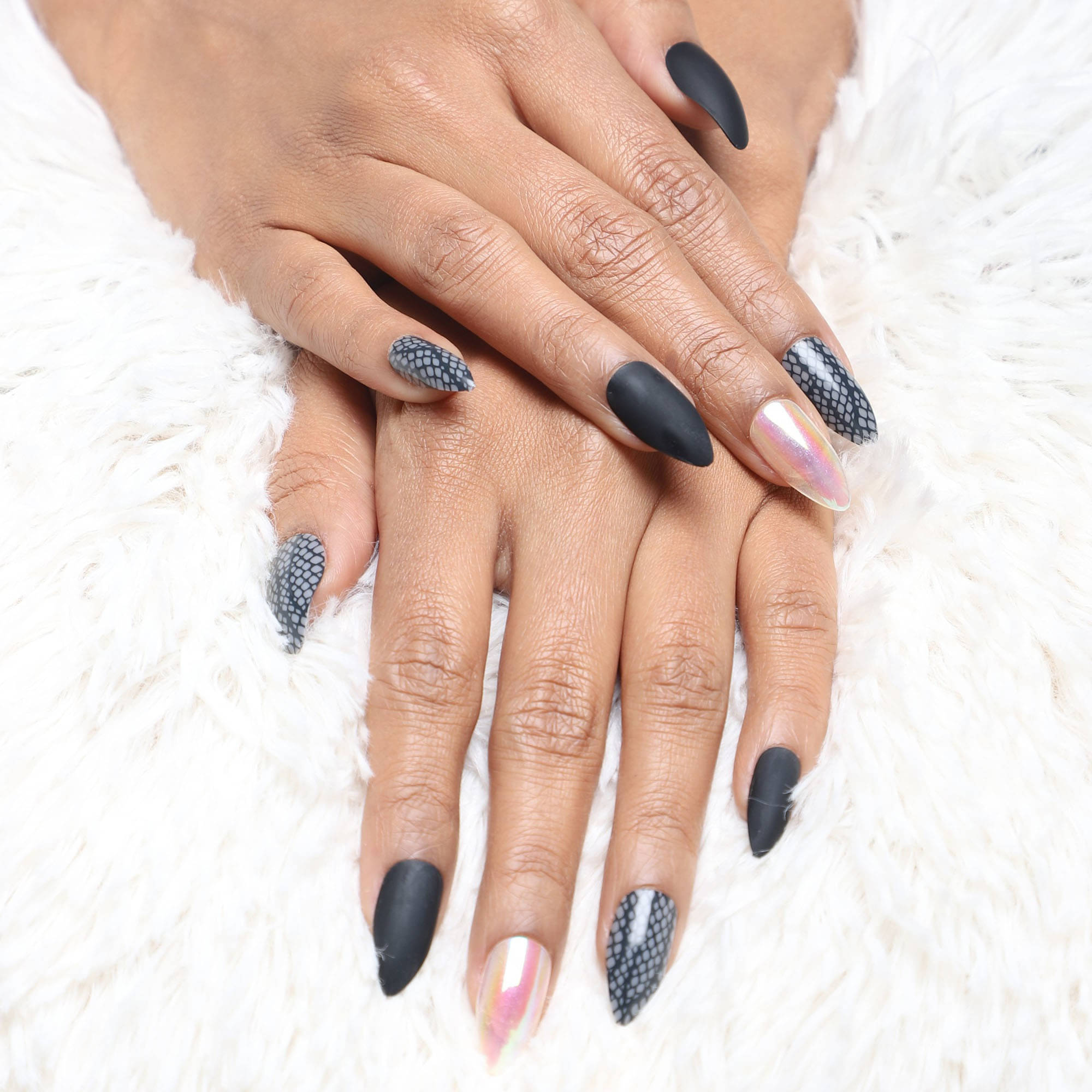 Lick Artificial Nails and 28 Pcs Black Acrylic Nails Set Acrylic Nail Lick Artificial Nails and 28 Pcs Black Acrylic Nails Set Acrylic Nail