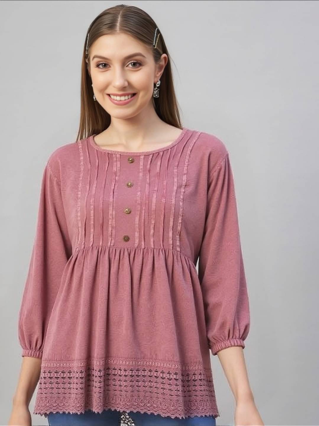     			MAYKR Women's Lycra Regular Top ( Brown )