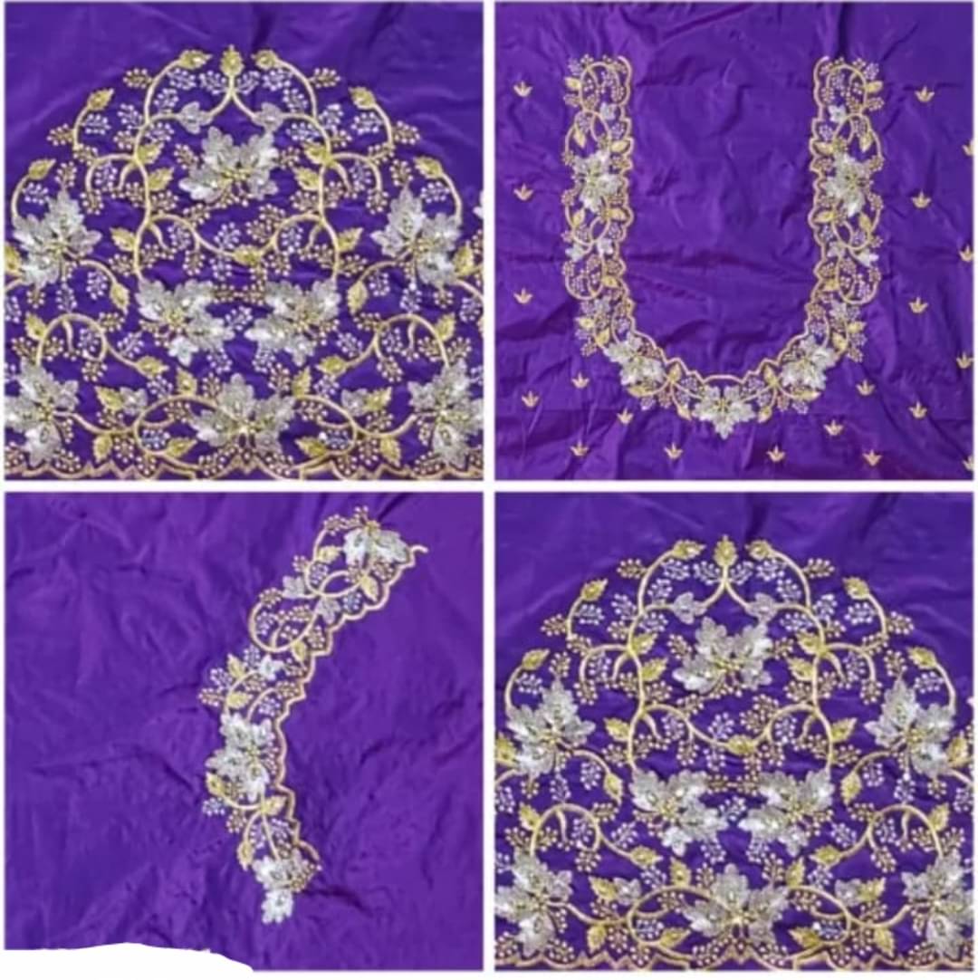     			MAYRAAFASHION Lavender Unstitched Silk Women's Blouse ( Pack of 1 )