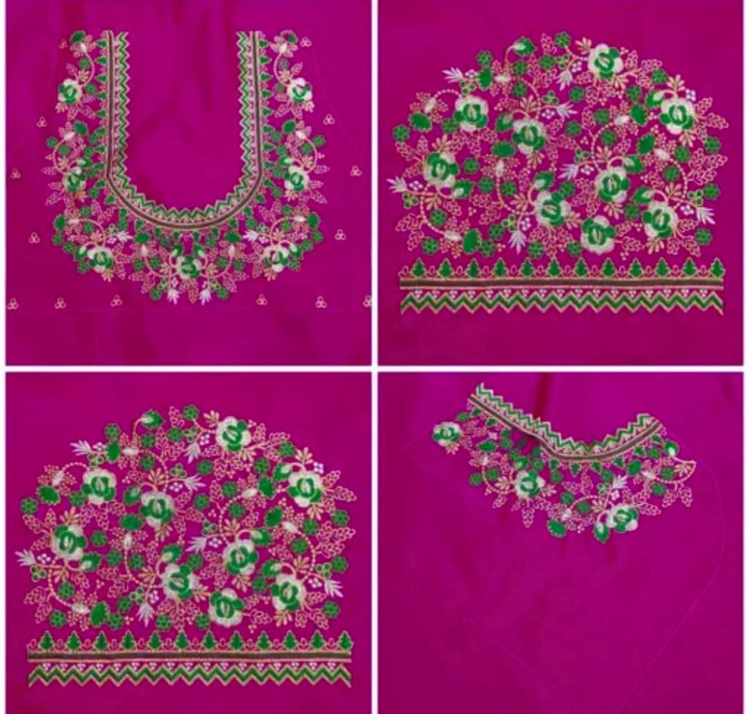    			MAYRAAFASHION Pink Unstitched Silk Women's Blouse ( Pack of 1 )