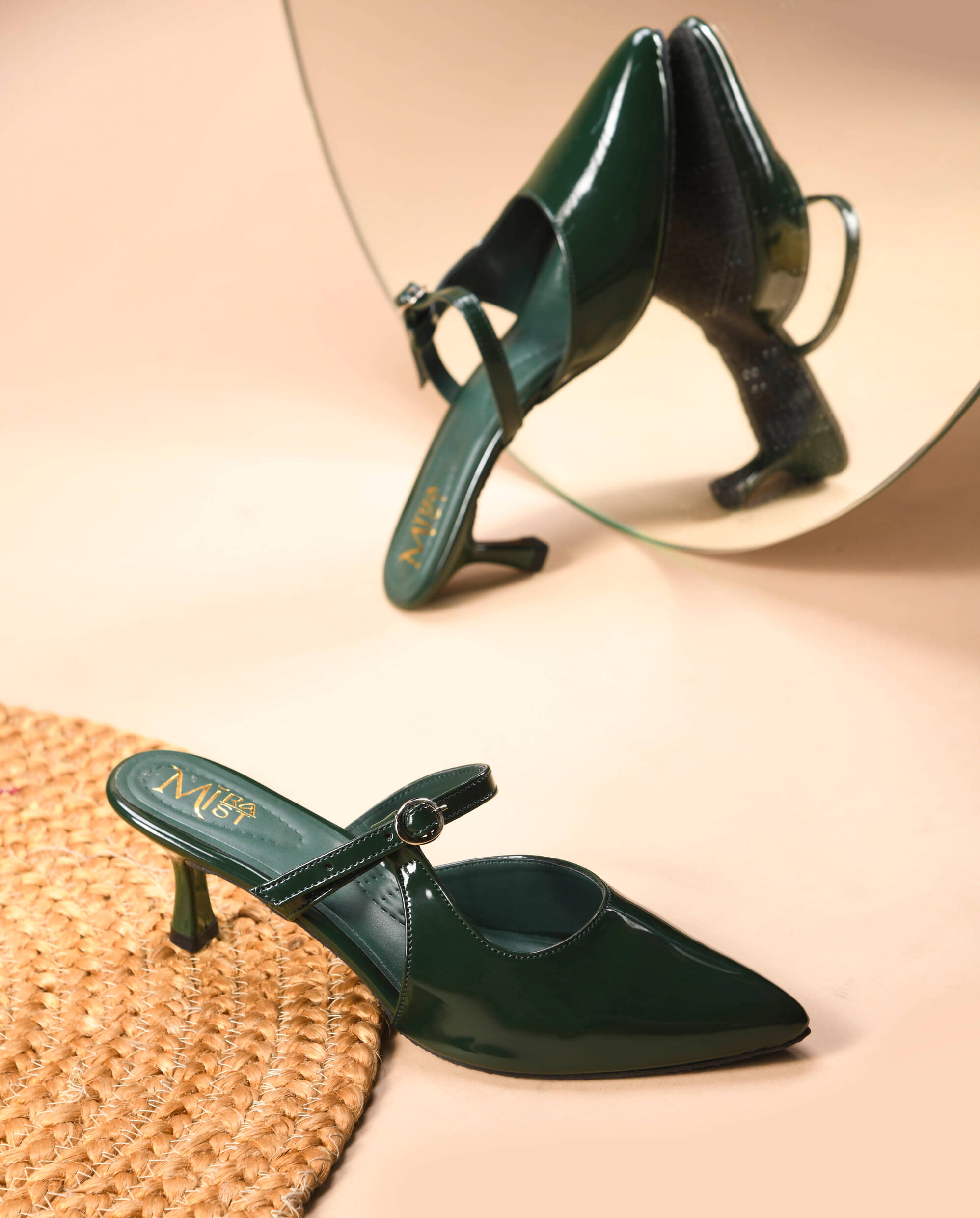 MiraMist Green Women's Sandal Heels MiraMist Green Women's Sandal Heels